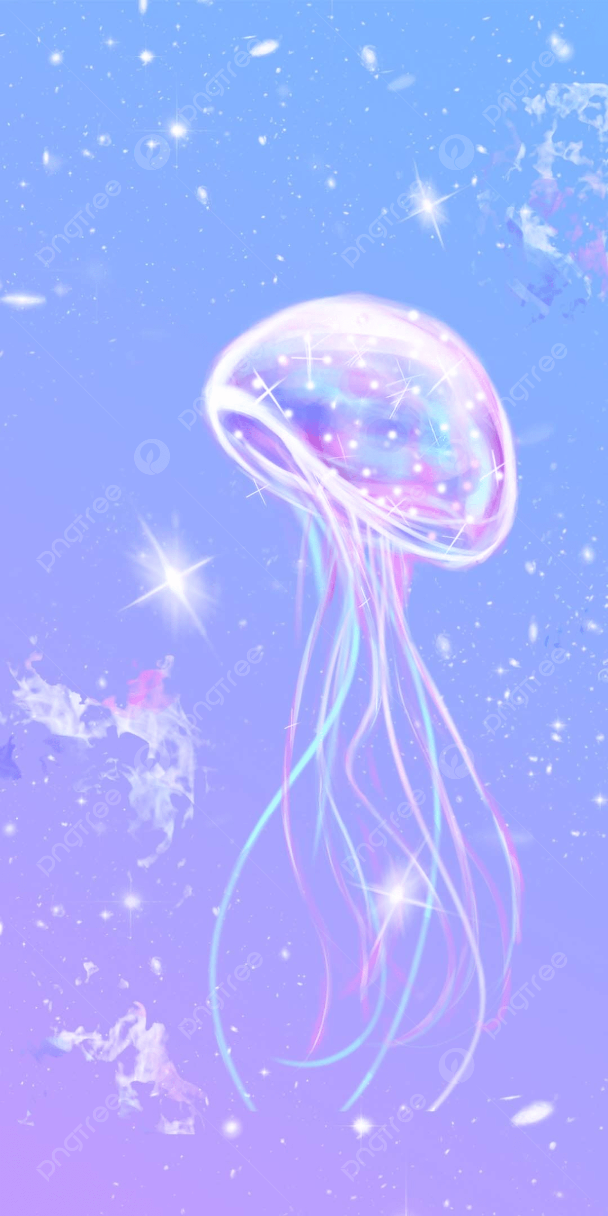 1200x2400 Jellyfish Fantasy Beautiful Gradient Wallpaper Background, Dream, Gradient, Wallpaper Background Image for Free Download