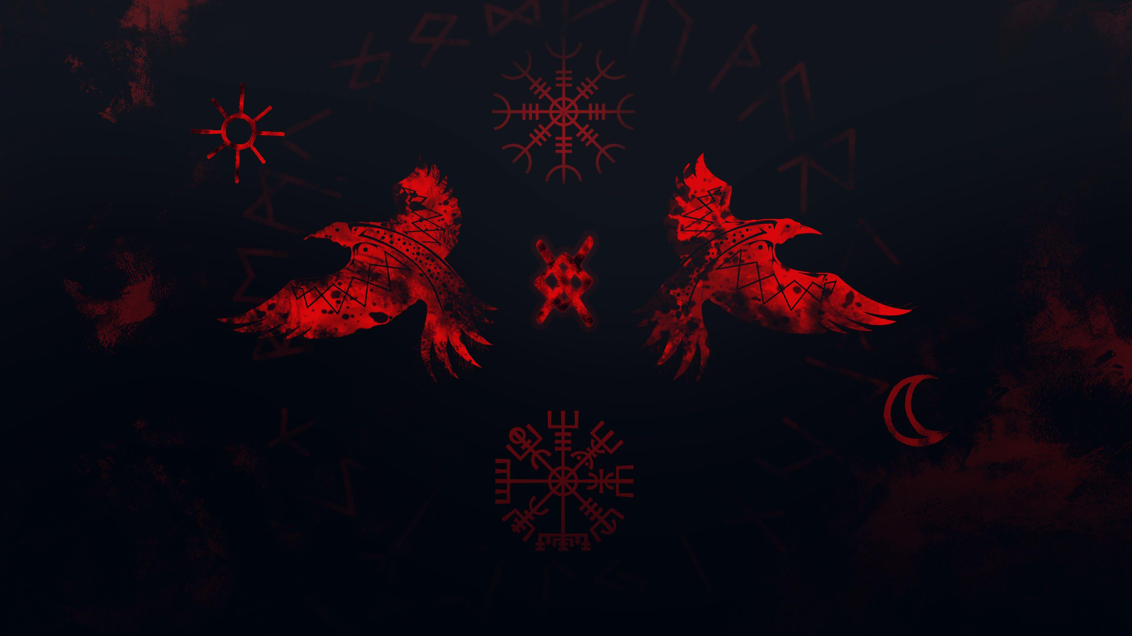 3840x2160 Vikings Raven 4k Vikings Wallpaper, Hd Wallpaper, Digital Art Wallpaper, Artwork Wallpaper, Artist Wallpaper, 4k Wal. Viking Wallpaper, Viking Raven, Vikings