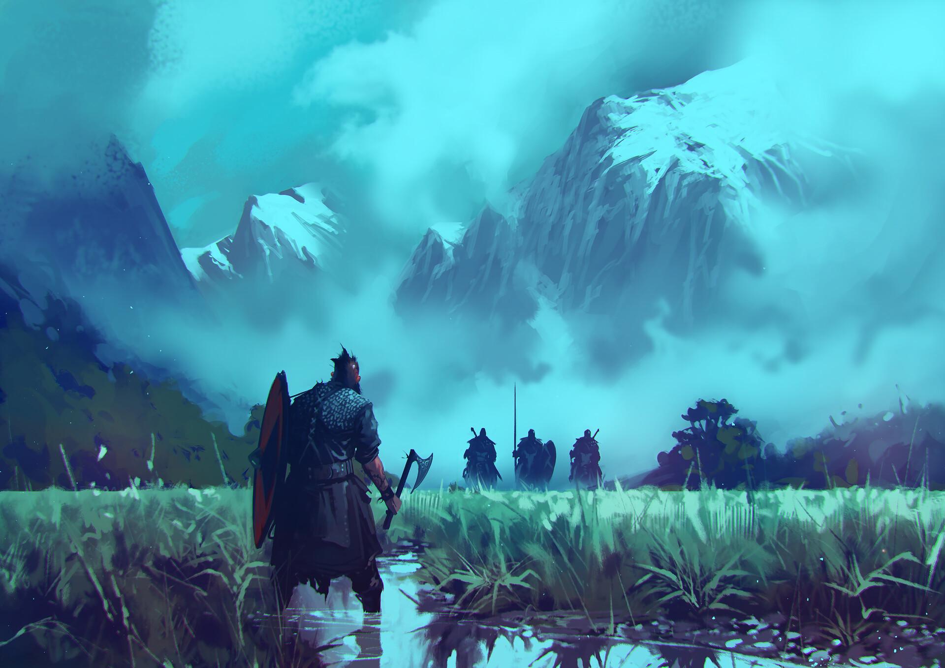 1920x1358 Viking Warrior Fighting Alone 1366x768 Resolution Wallpaper, HD Fantasy 4K Wallpaper, Image, Photo and Background