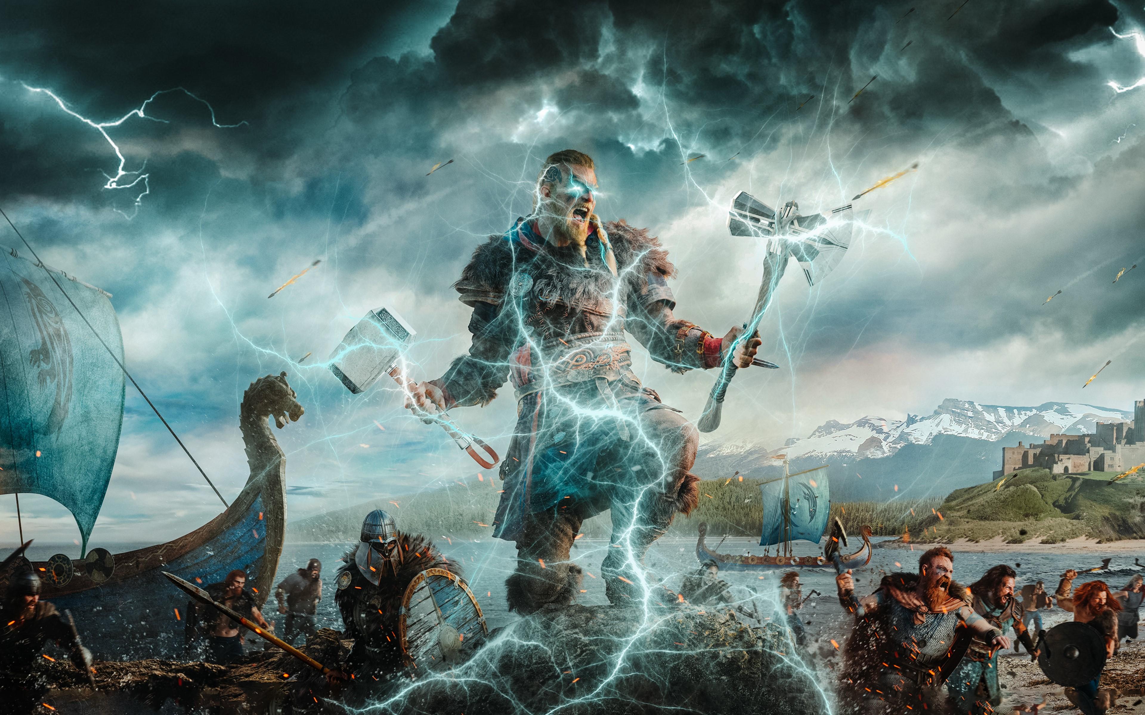 3840x2400 4K, Ubisoft, viking, video games Gallery HD Wallpaper