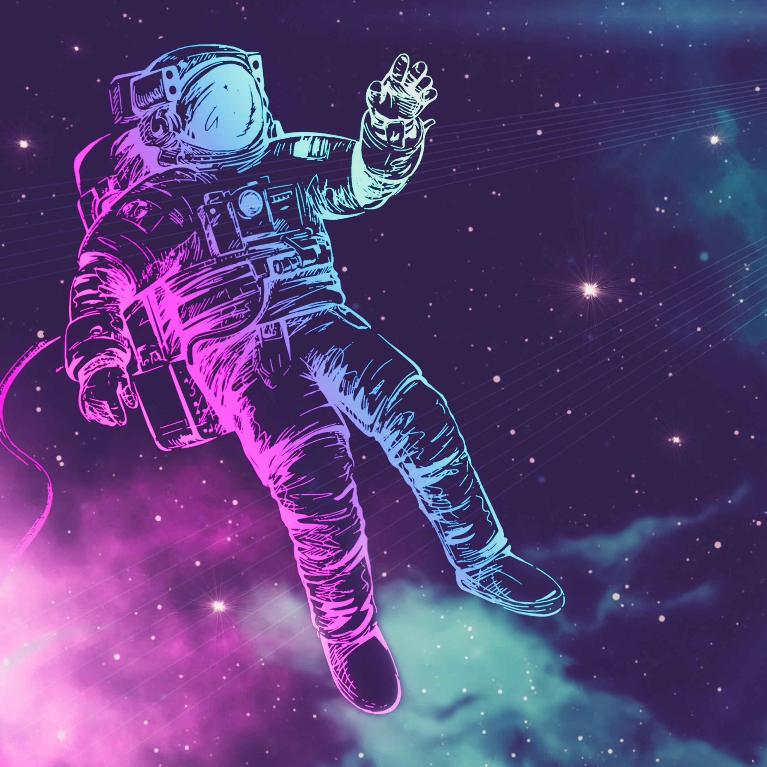 2560x2560 Astronaut Jellyfish Wallpaper