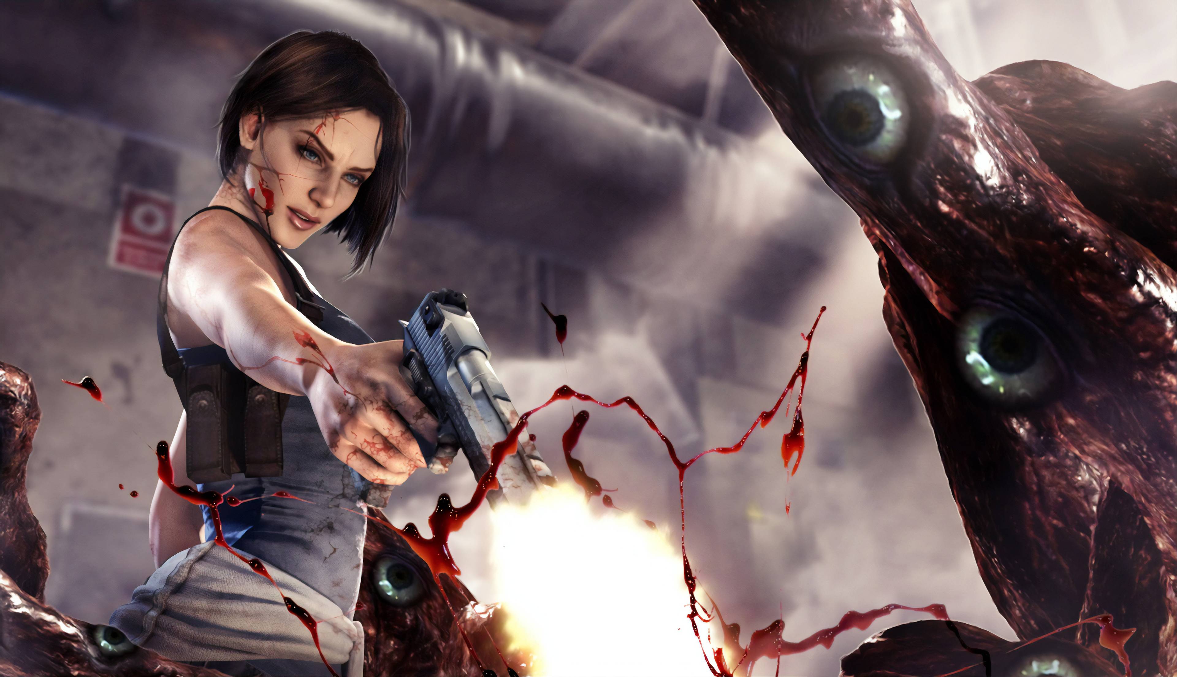 3840x2208 Final Fantasy Red Evil Gun Monster 4k, HD Games, 4k Wallpaper, Image, Background, Photo and Picture