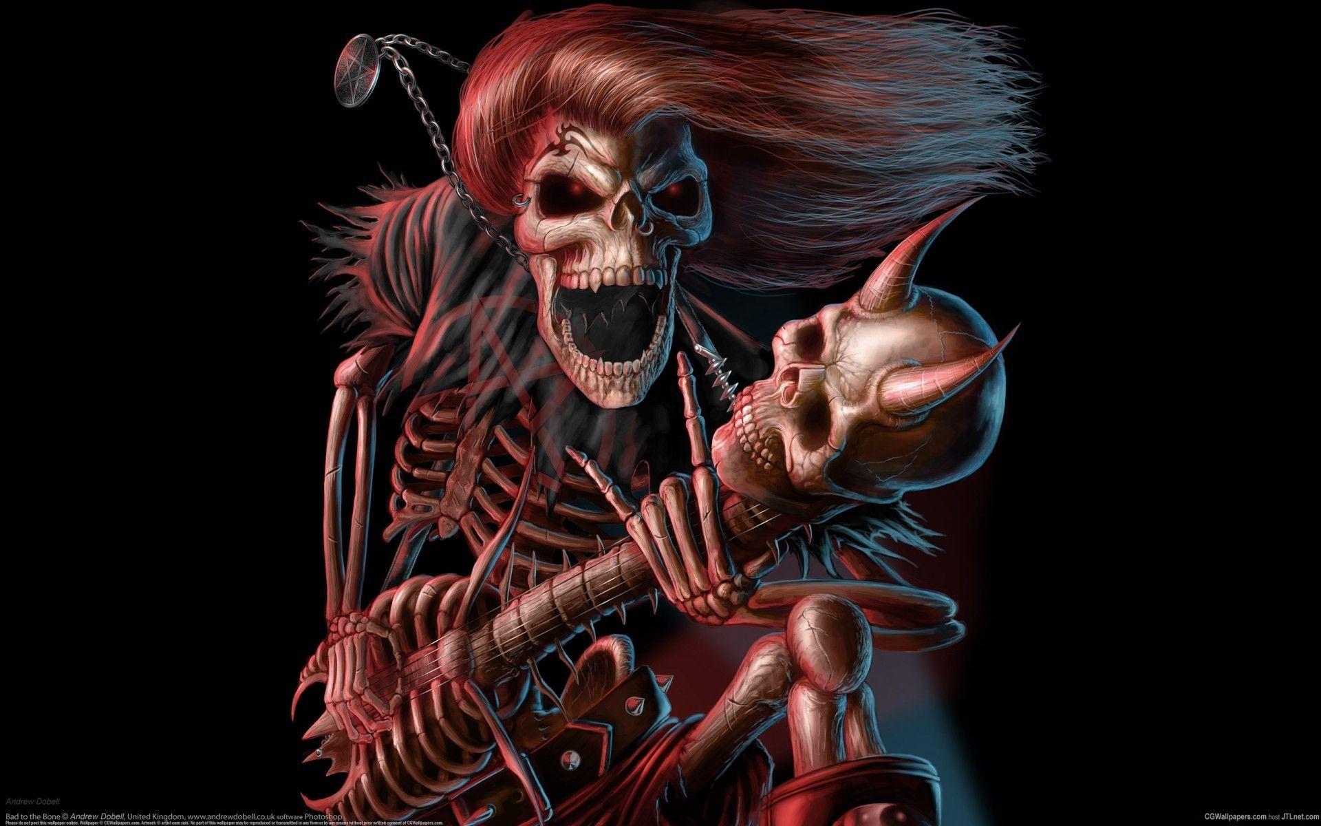 1920x1200 Iron Maiden Wallpaper: skeletal rock. Skull wallpaper, Skull, Skull art