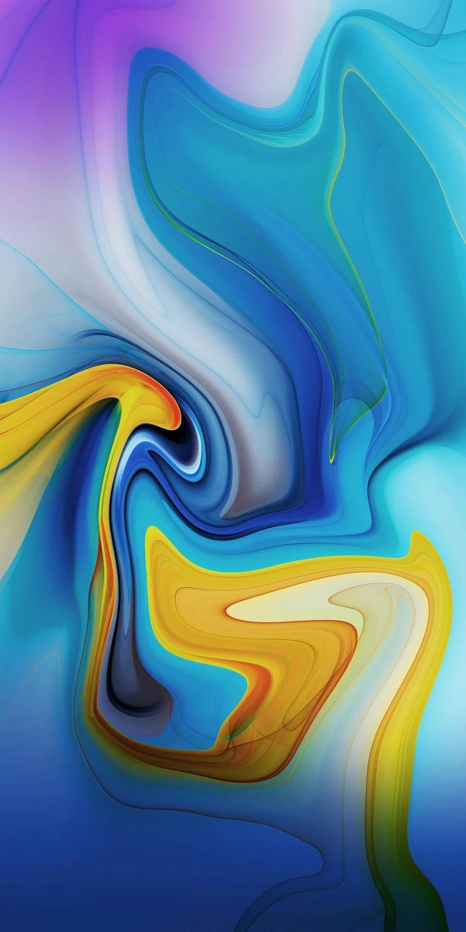 960x1920 Download Infinix Abstract Colorful Swirling Paint Wallpaper