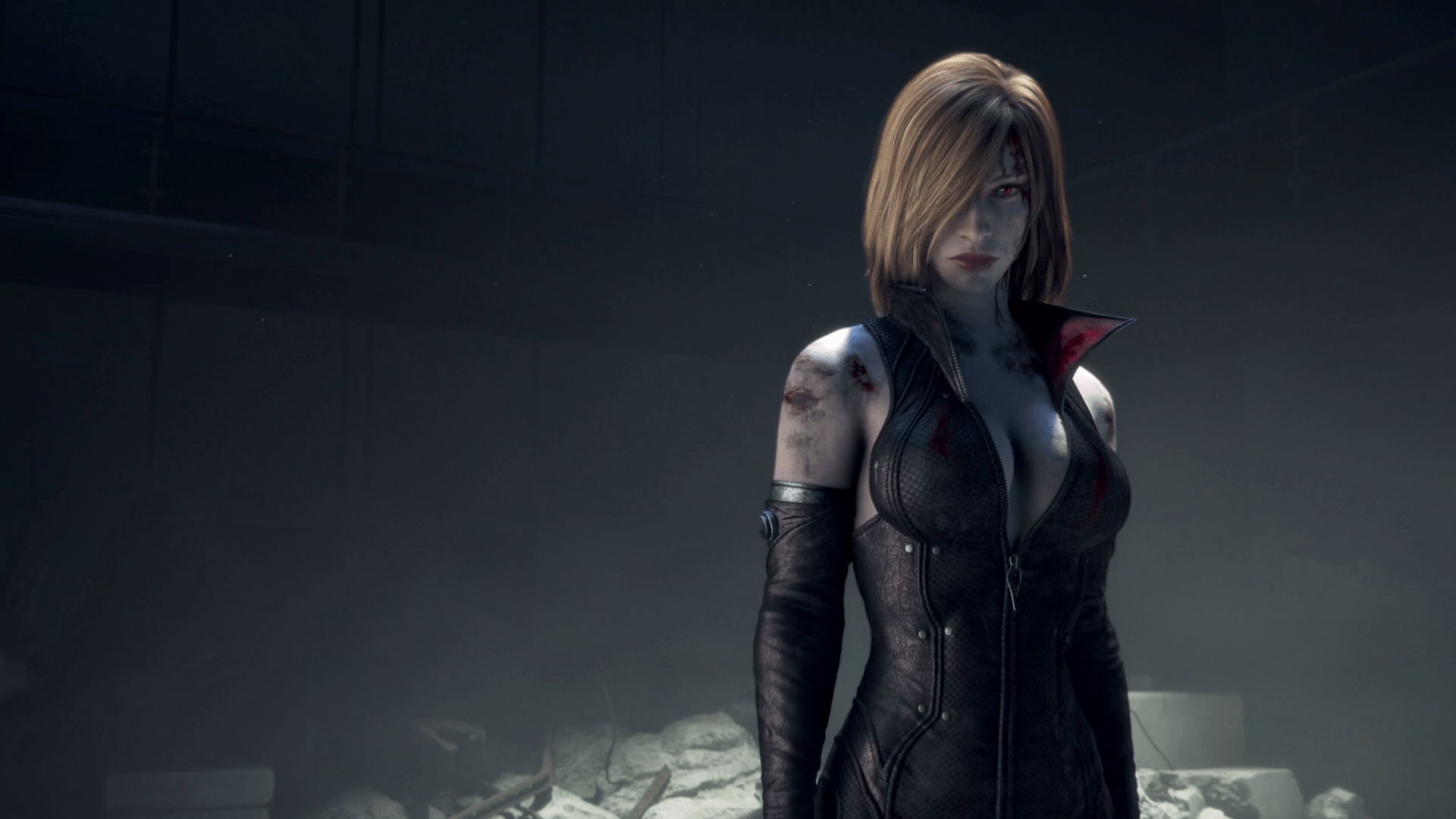 1920x1080 Wallpaper / Resident Evil, video games, boobs, red eyes, blonde free download