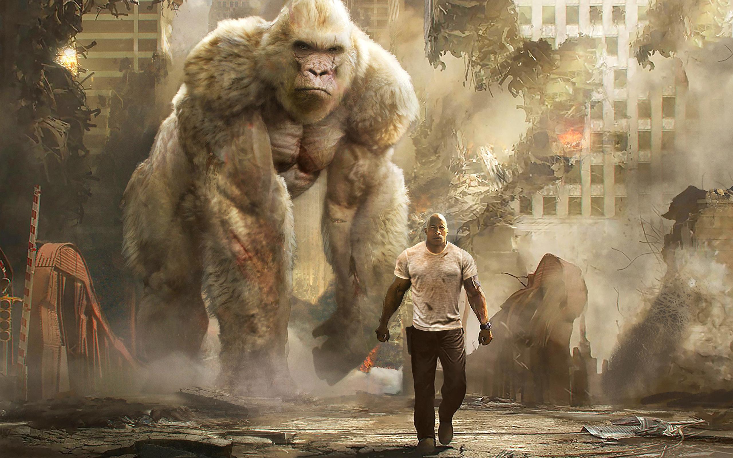 2560x1600 Wallpaper 4k Dwayne Johnson Rampage Wallpaper