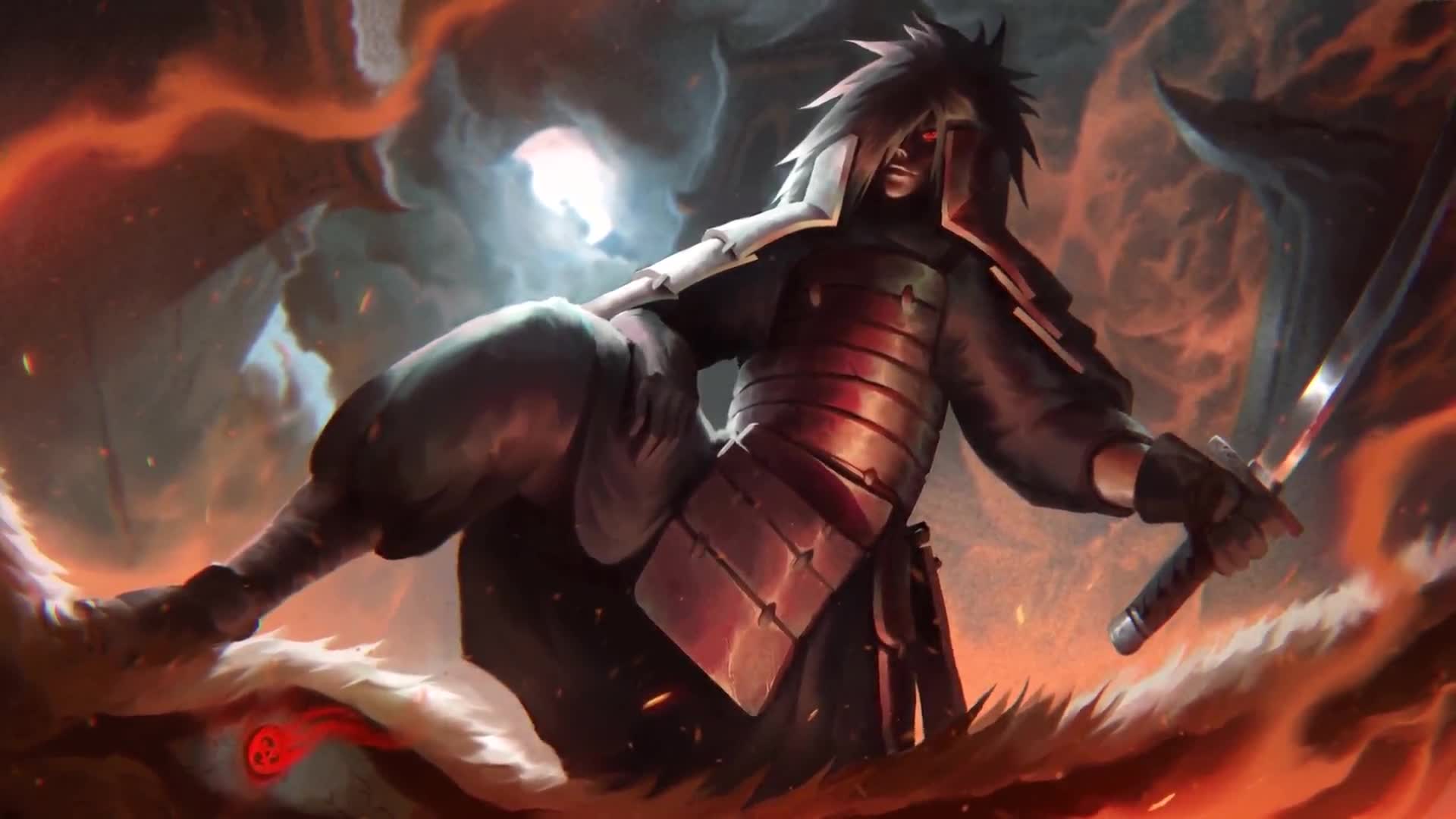 1920x1080 Madara Uchiha with Huge Sword / Naruto Background Desktop Wallpaper