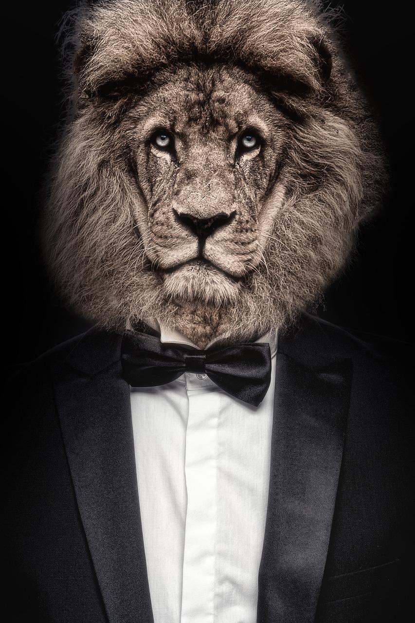 853x1280 Lion Man Businessman