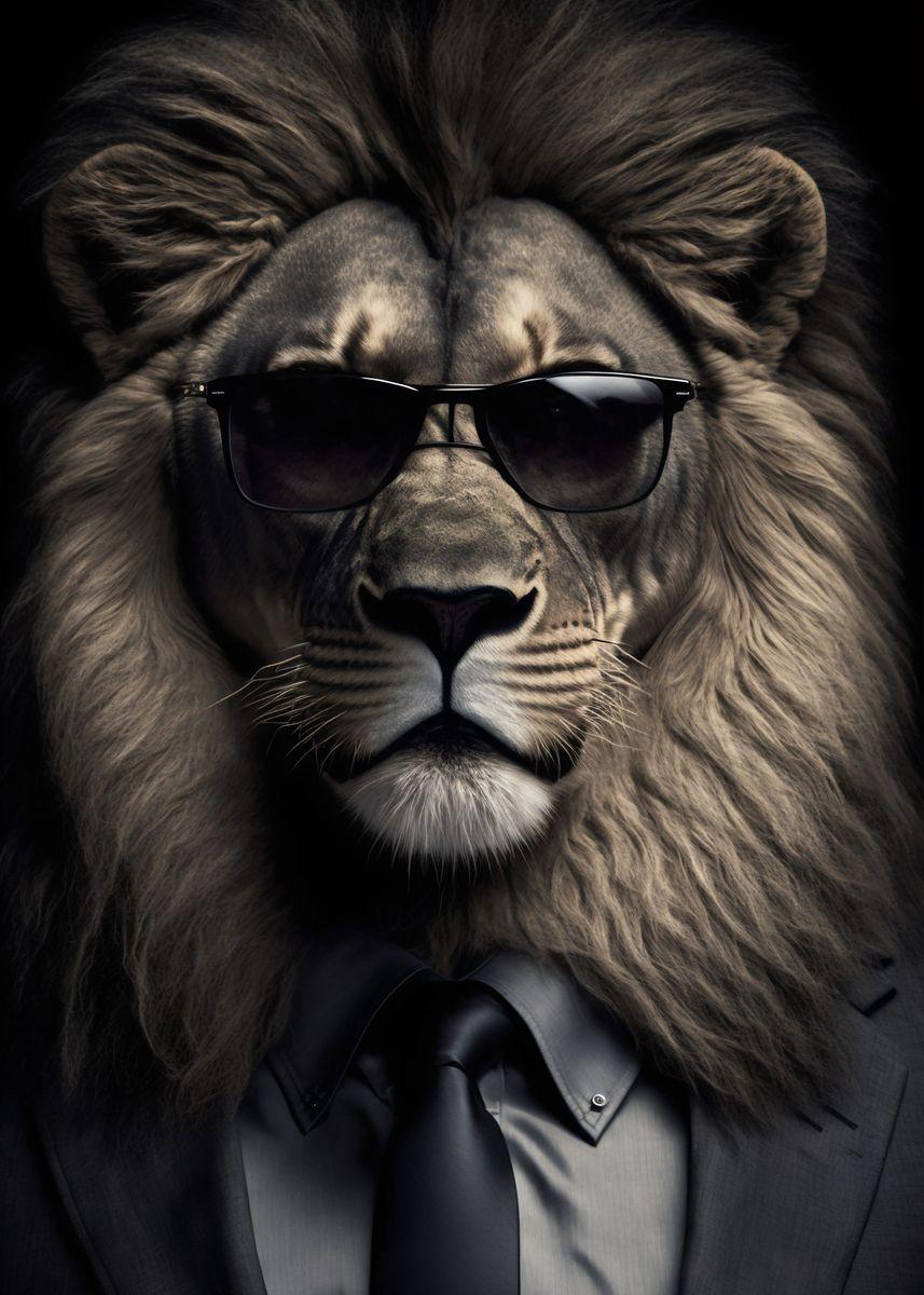 857x1200 Undercover Lion' Poster