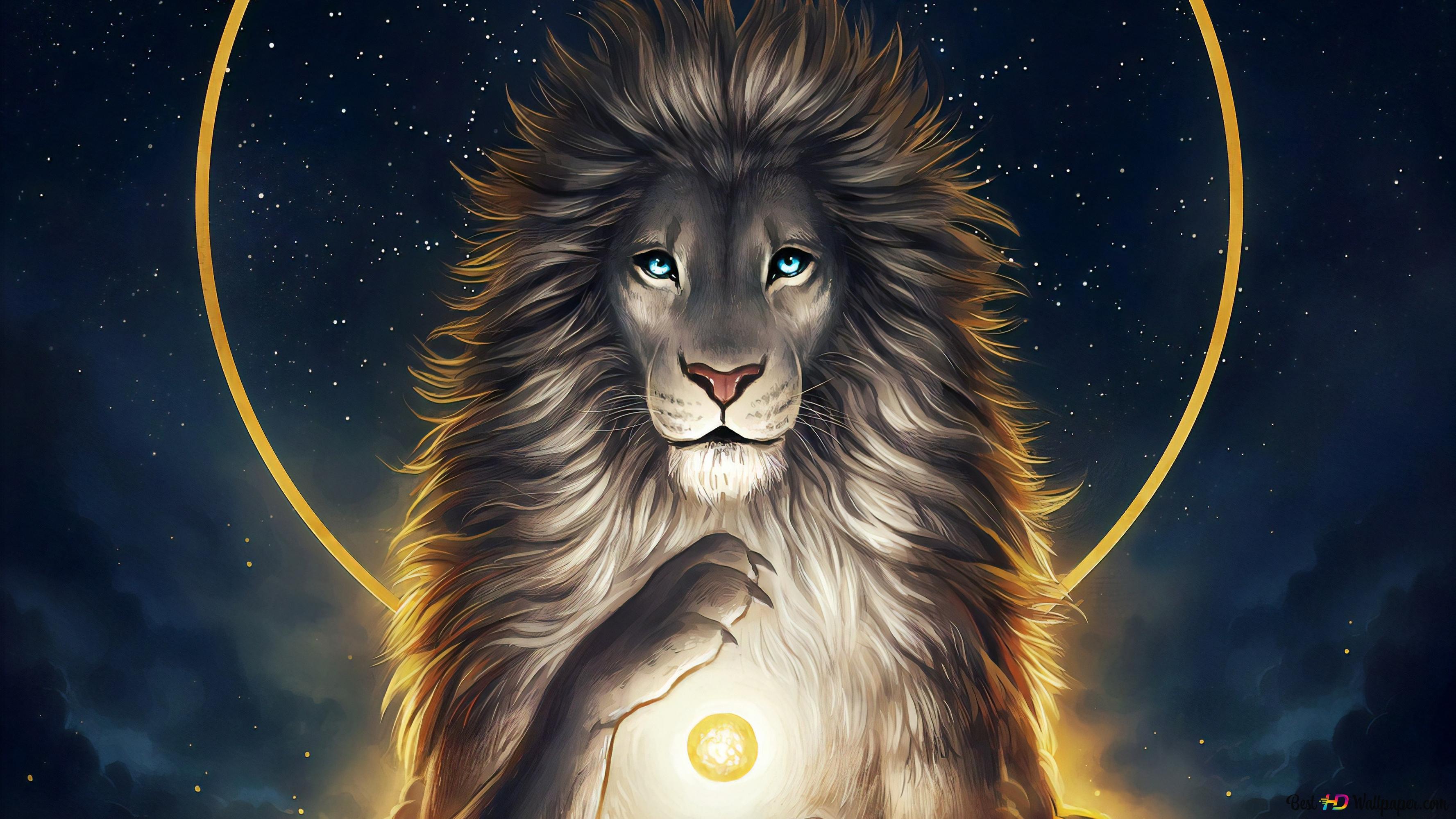 3554x1999 Lion Art 4K wallpaper download
