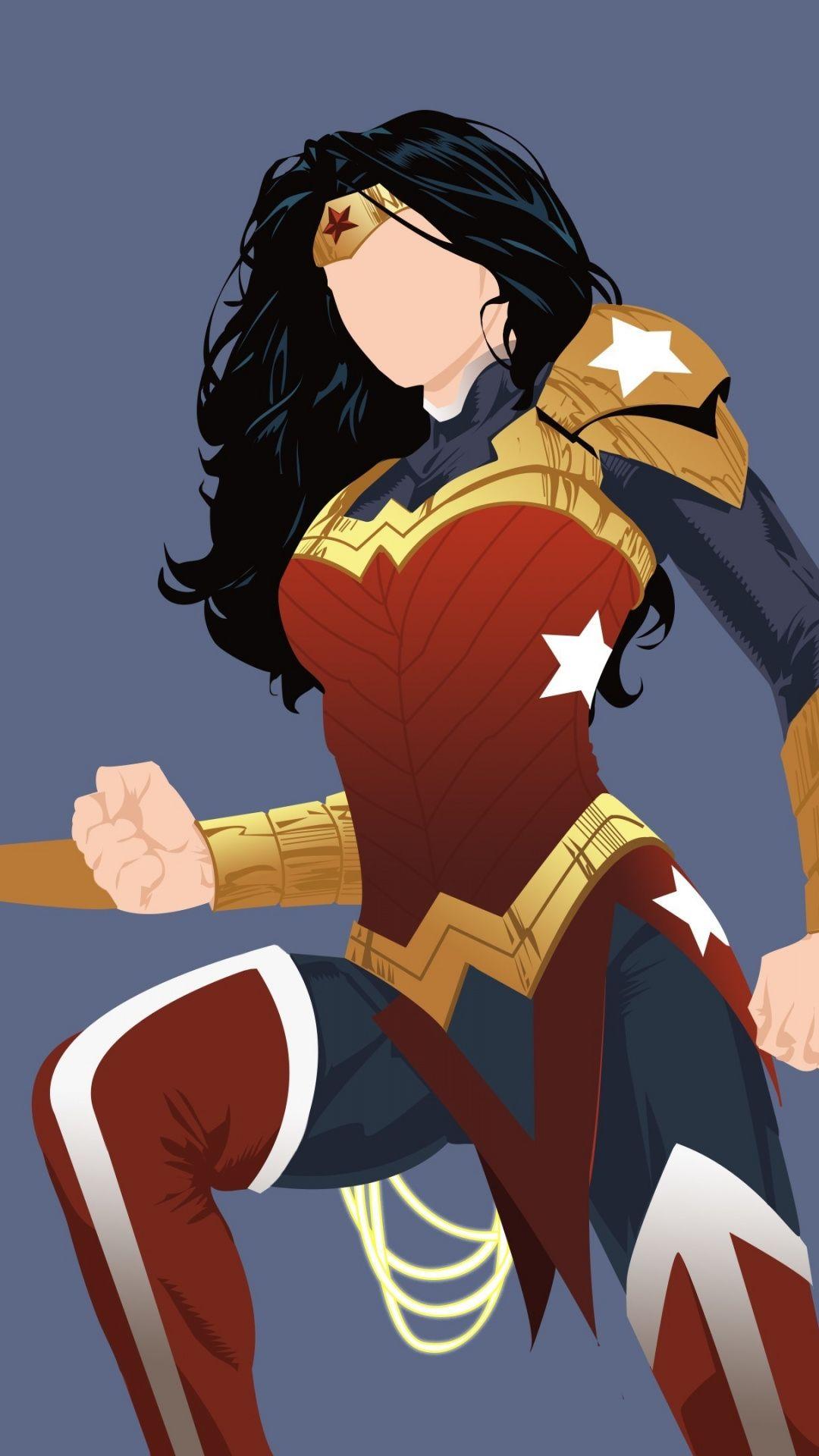 1080x1920 Minimal, wonder woman, superhero, art, 1080x1920 wallpaper. Dc comics wallpaper, Dc comics wallpaper iphone, Wonder woman drawing