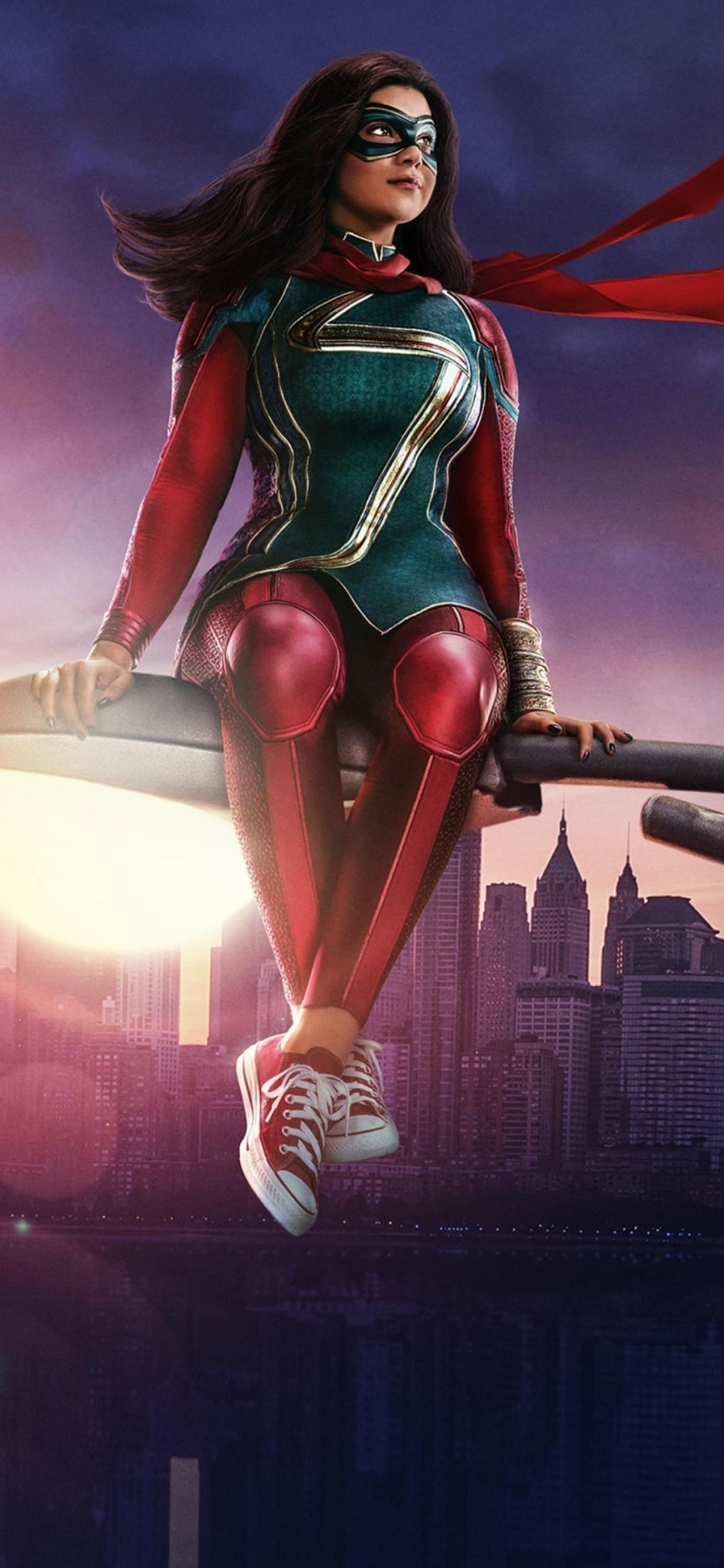 1170x2532 Ms. Marvel Wallpaper 4K, Movies