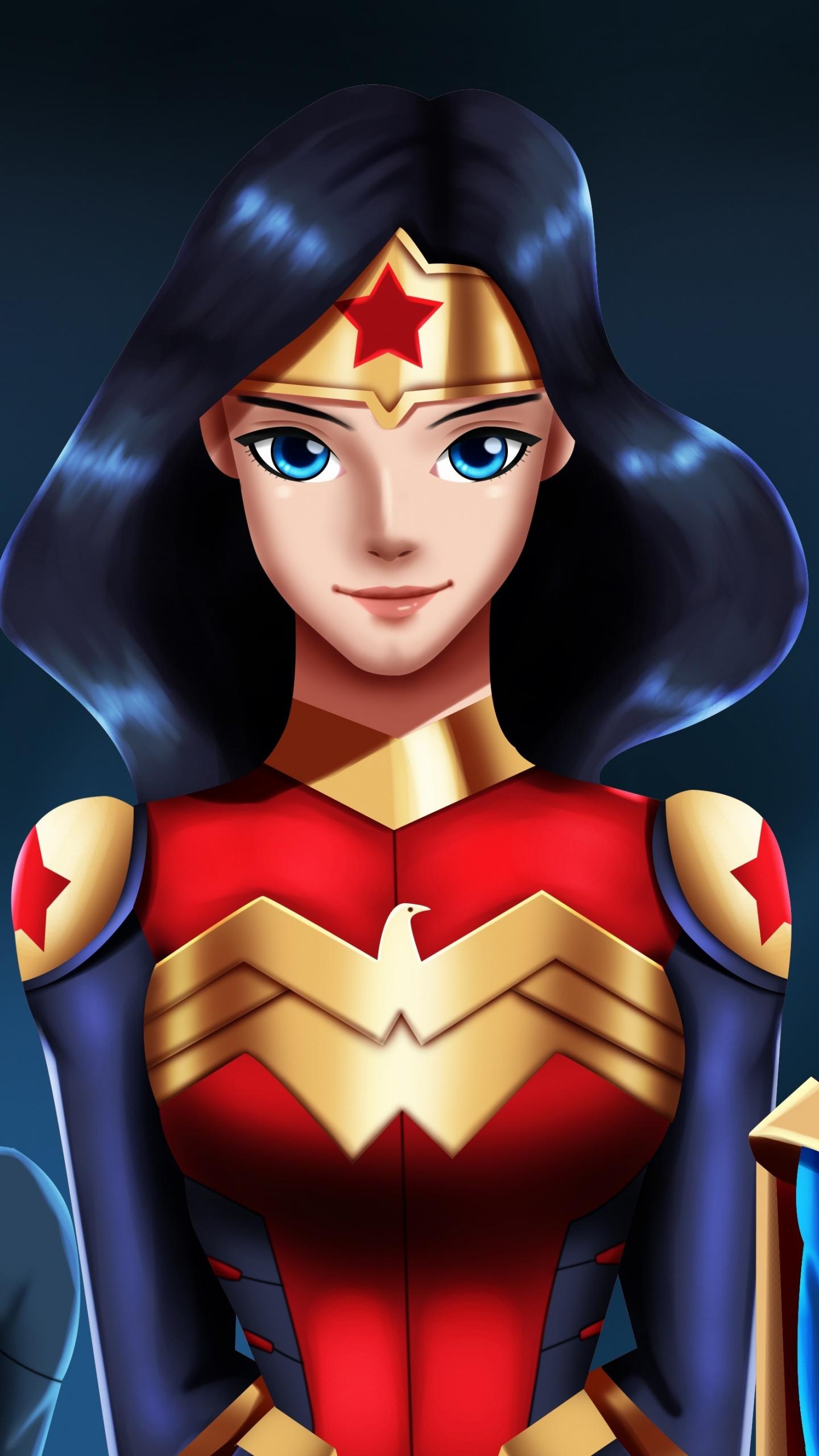 1440x2560 Download wallpaper 1440x2560 wonder woman, batwoman, supergirl, superheroes, girls, digital art, qhd samsung galaxy s s edge, note, lg g 1440x2560 HD background, 15819