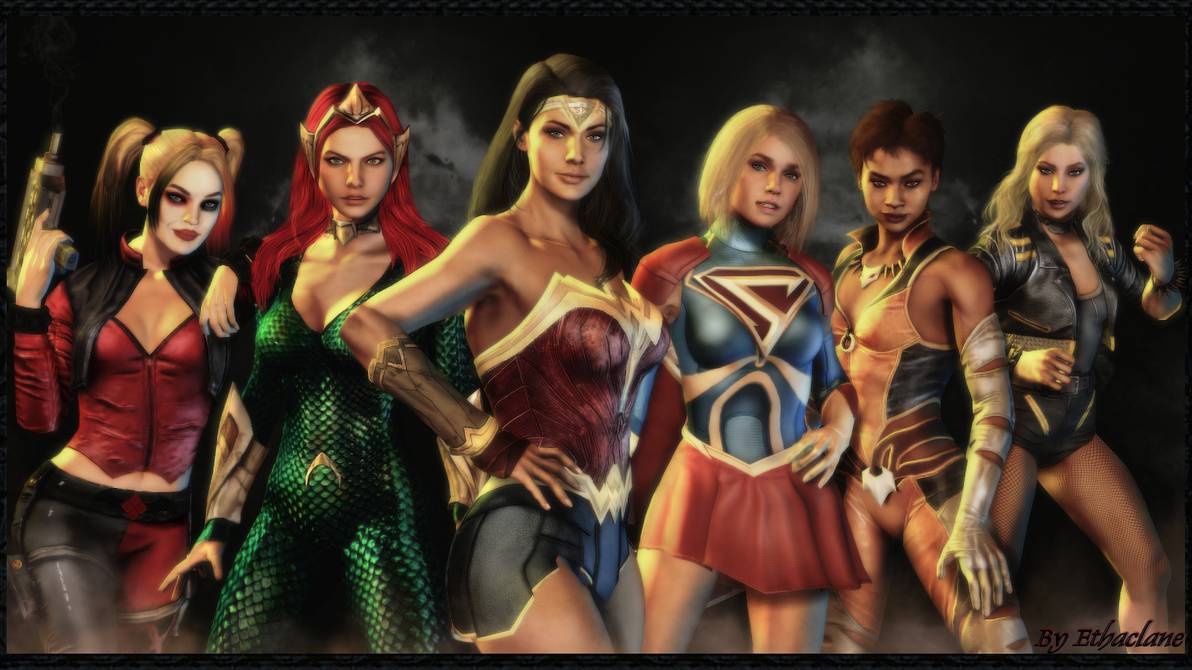 1192x670 Marvel DC Women Heroes Wallpaper