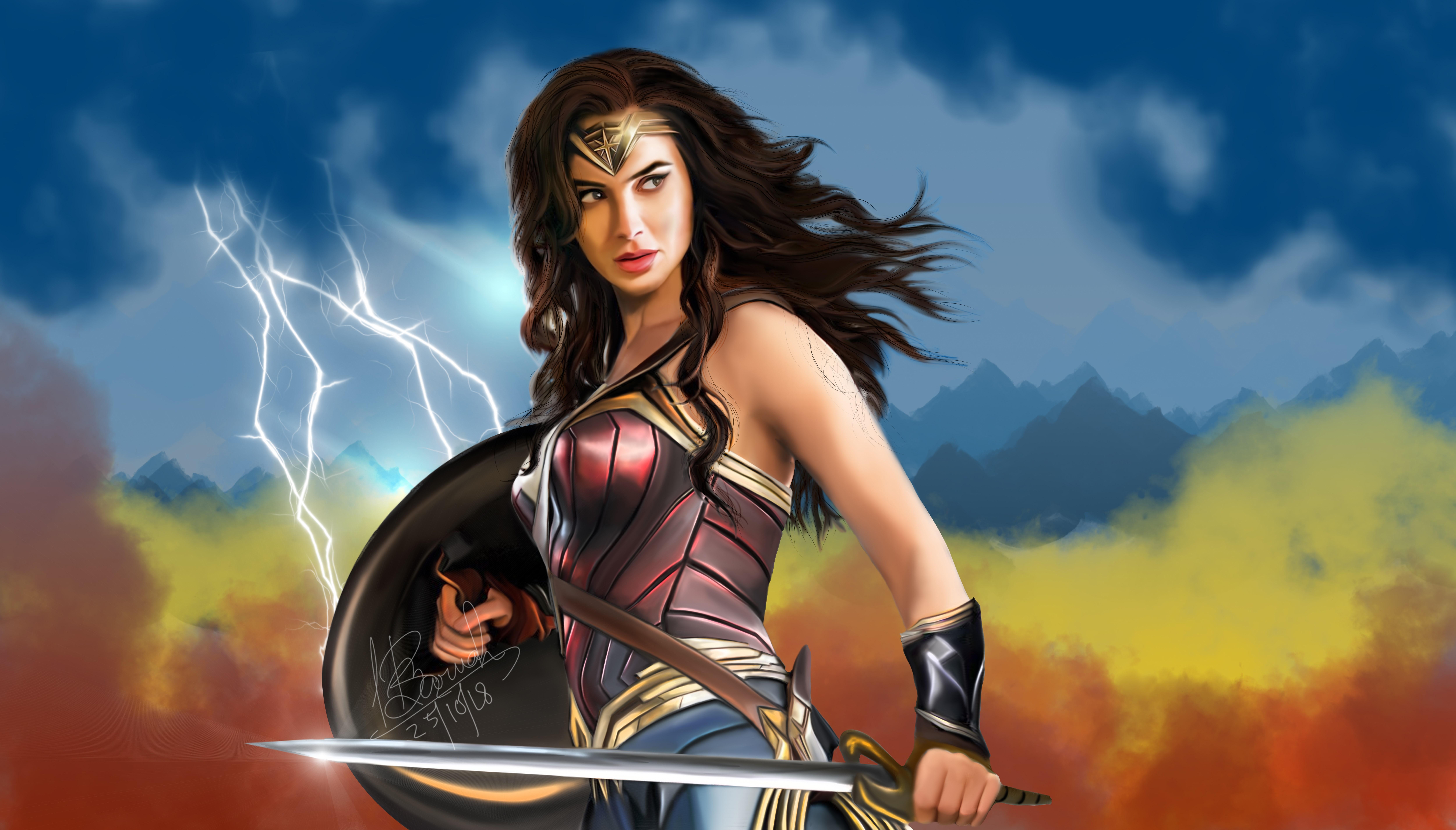 10000x5700 Wallpaper / wonder woman, superheroes, artist, artwork, digital art, hd, , 4k, 5k, 8k, 10k free download