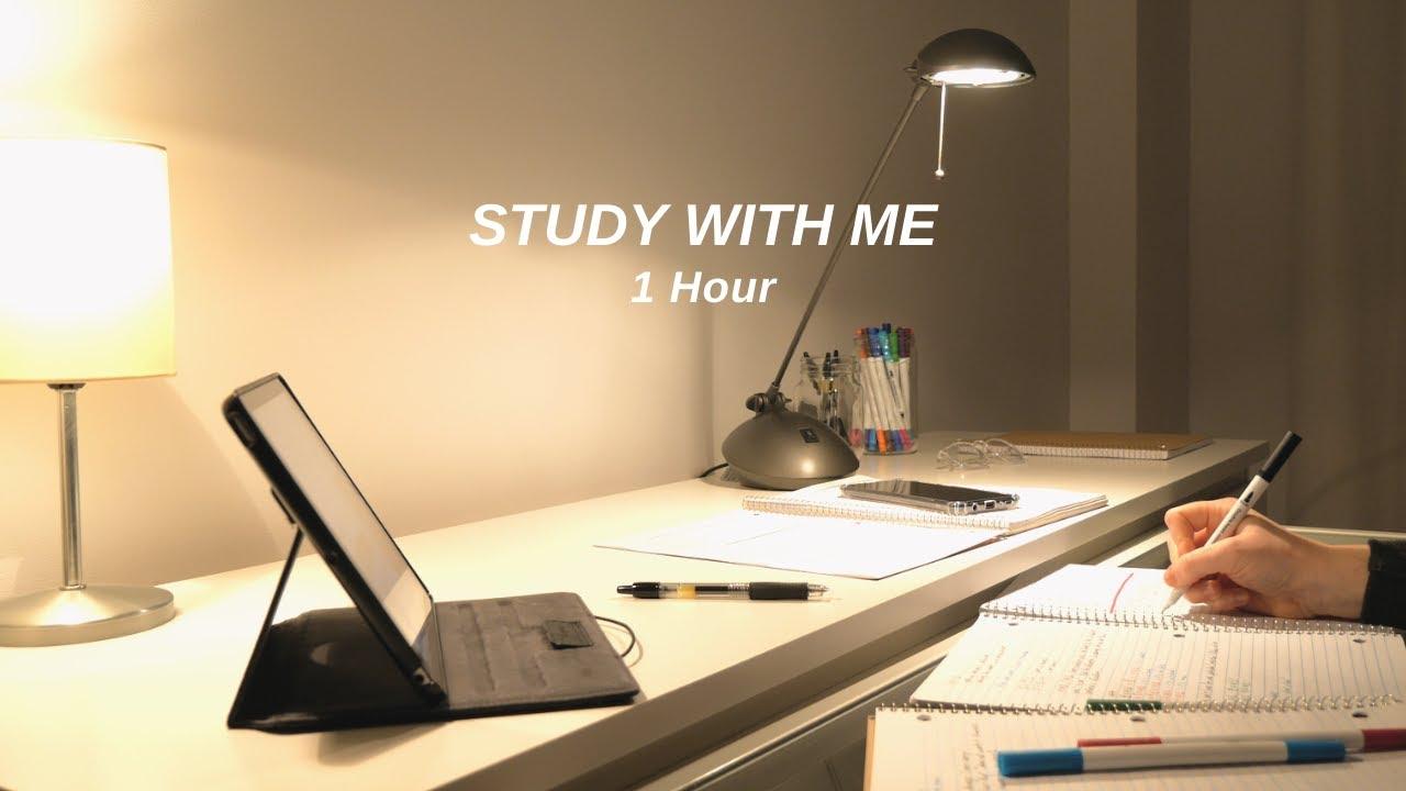 1280x720 Study with me no music. Night study with me, Real sound, 1 Hour study at home. Study ASMR 스터디윗미