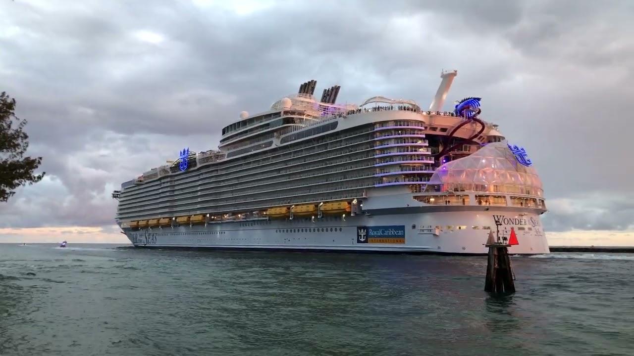 1280x720 Wonder of the Seas left Port Everglades for another shakedown cruise on Wednesday March 2022