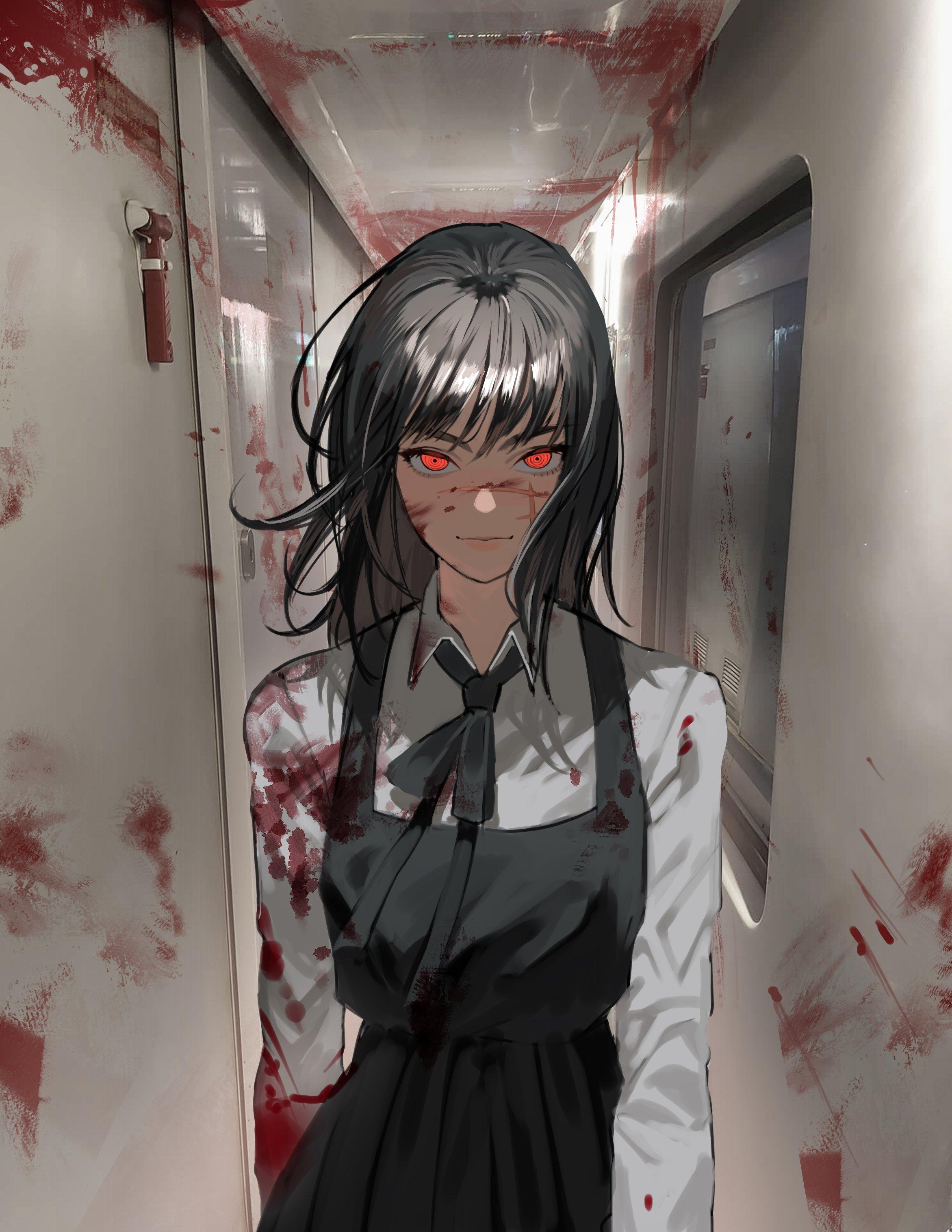 2343x3031 hanny (uirusu chan) chainsaw man mitaka asa war devil (chainsaw man) blood seifuku