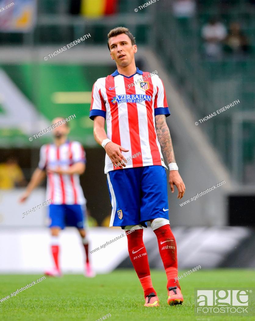 836x1050 Madrid's Mario Mandzukic In Action During The Soccer Test Match Between VfL Wolfsburg And Atletico., , Picture And Rights Managed Image. Pic. PAH 51014899