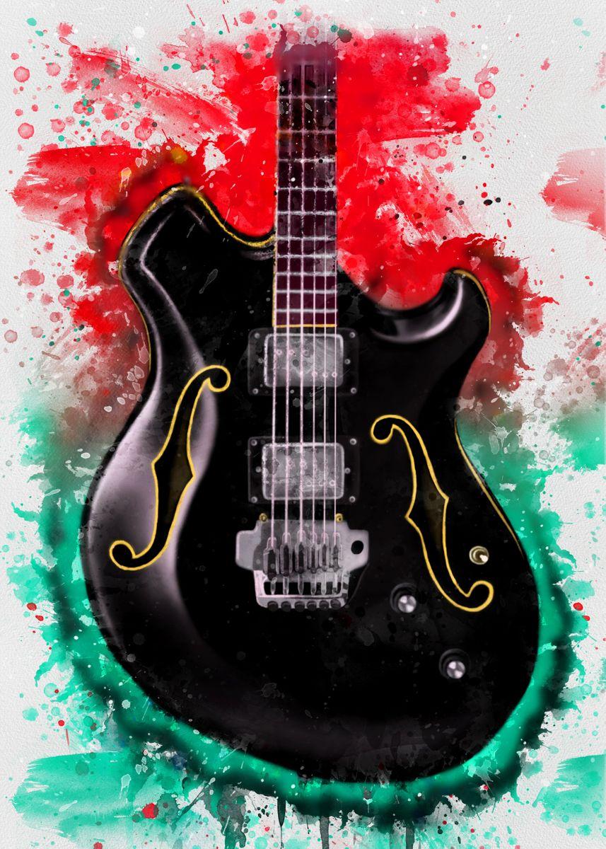 857x1200 Wes Borland guitar' Poster