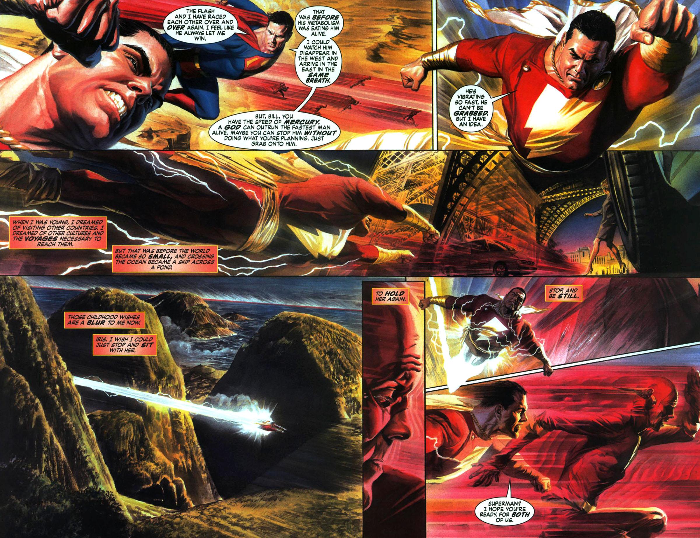 2400x1845 HD desktop wallpaper: Superman, Flash, Comics, Dc Comics, Shazam (Dc Comics), Shazam!, Billy Batson download free picture