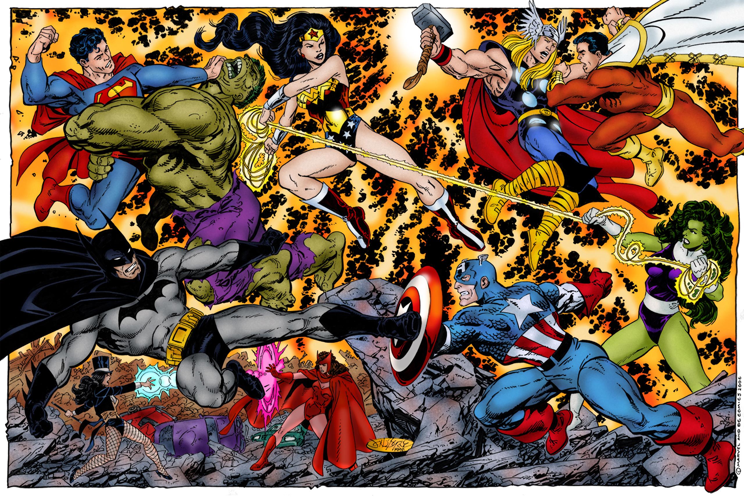2560x1734 Justice League Avengers Batman Billy Batson Captain America Hulk Scarlet Witch Shazam Dc Comics She Wallpaper:2560x1734