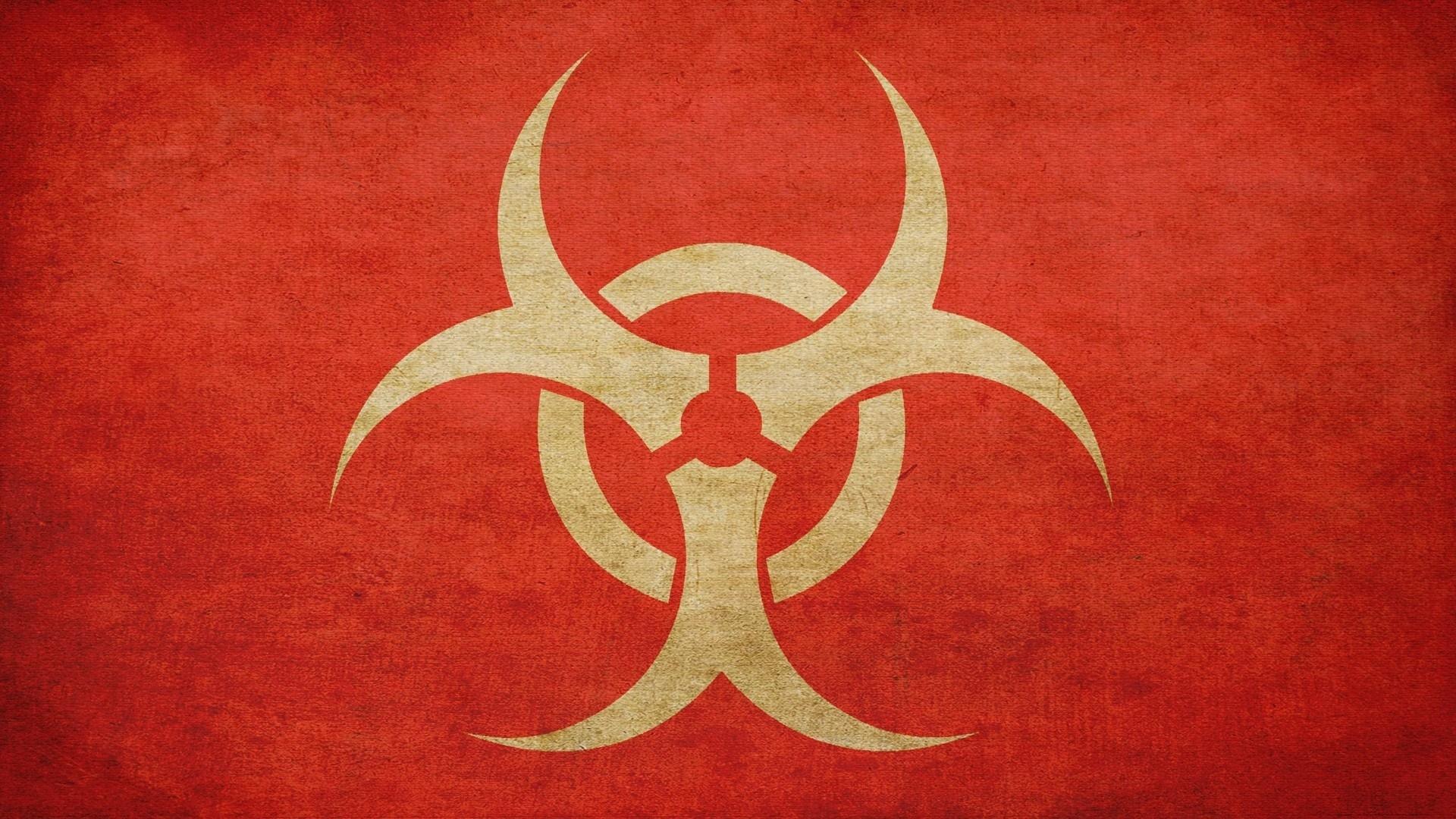 1920x1080 illustration, simple background, minimalism, red, circle, biohazard, symbol, number, font Gallery HD Wallpaper