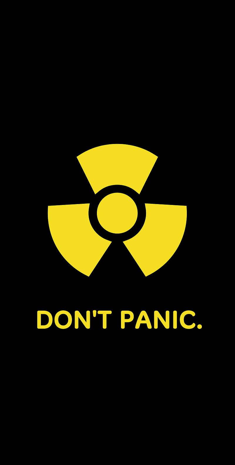800x1579 Download Don't Panic Hazard Symbol Wallpaper