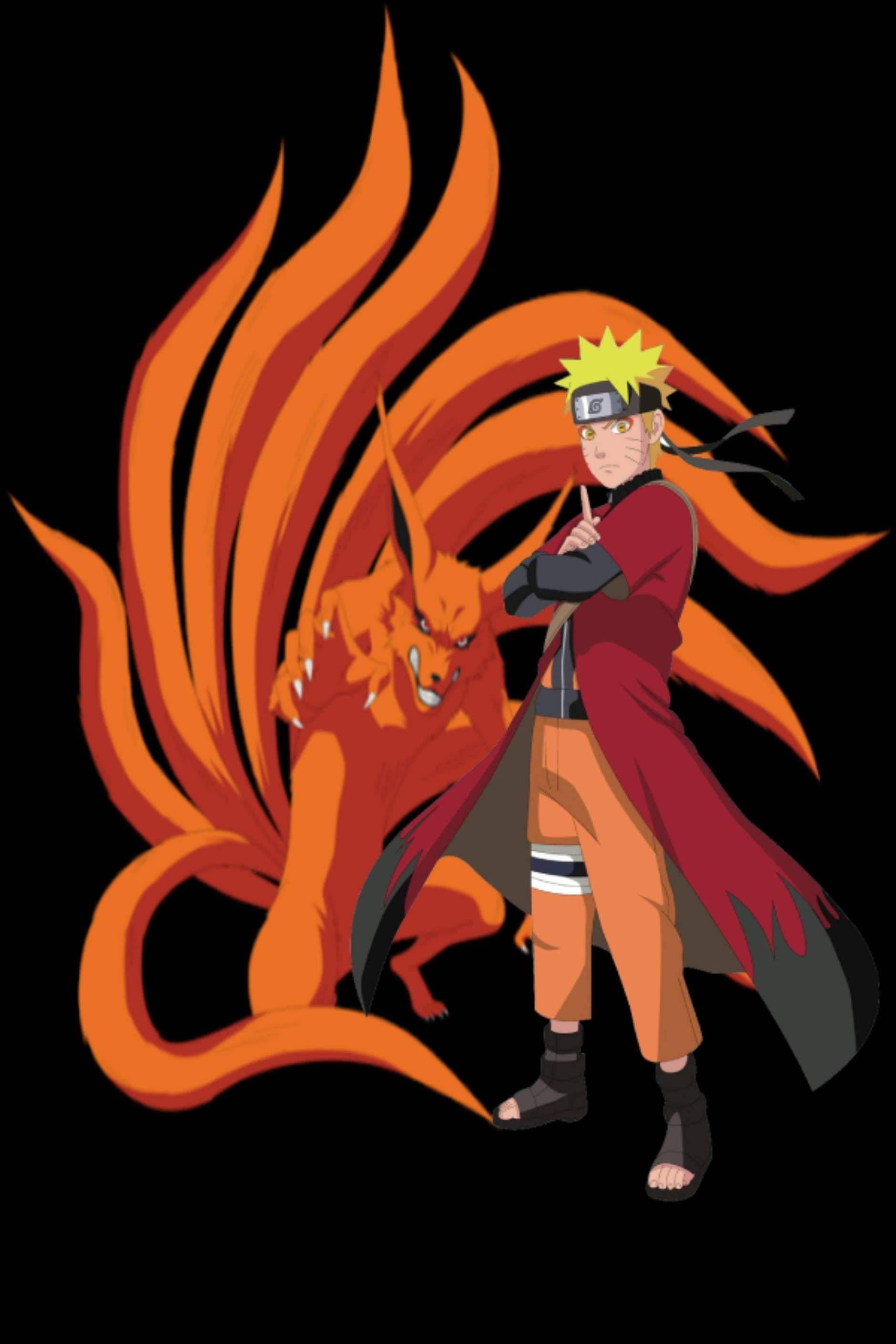 1880x2820 Download Naruto Kurama And Uzumaki Characters Wallpaper