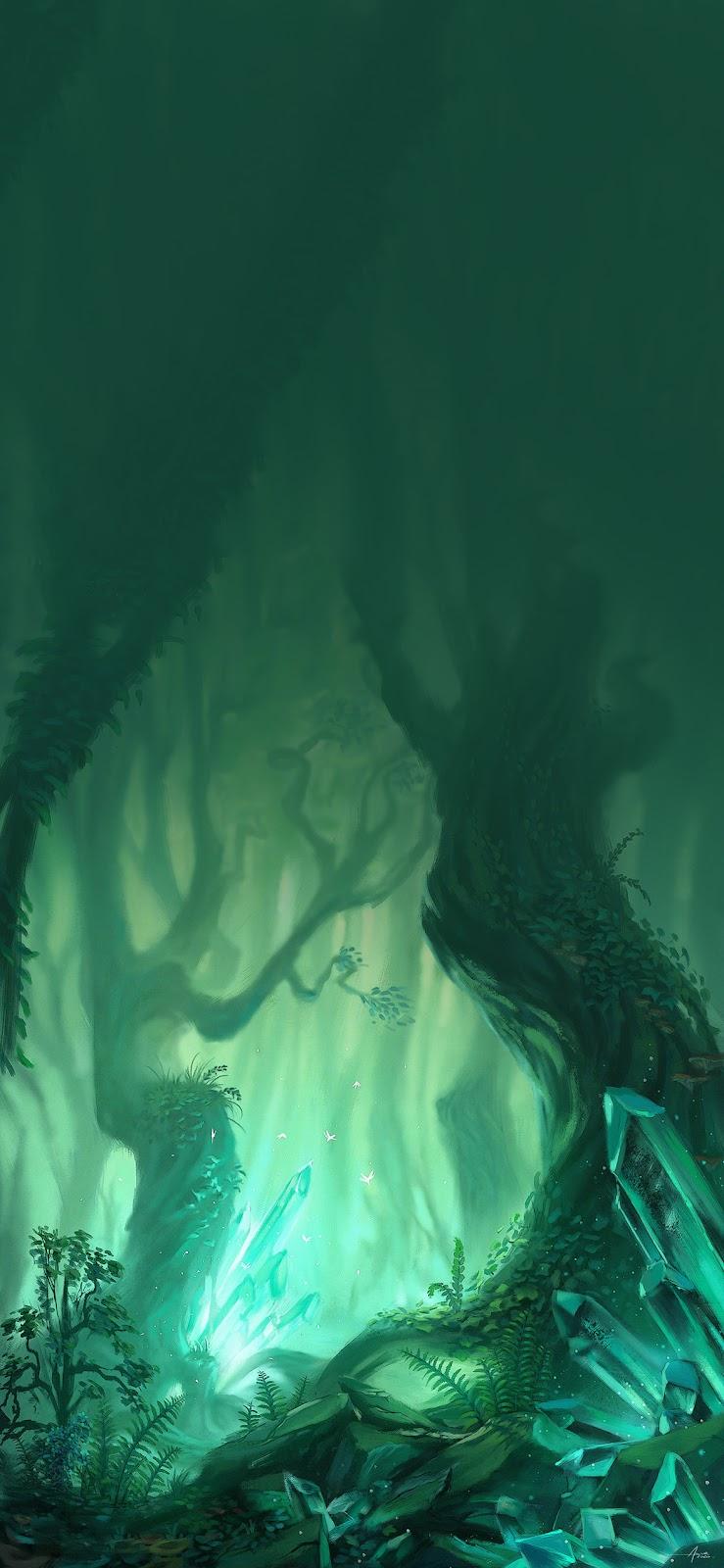 739x1600 IPHONE WALLPAPER GREEN