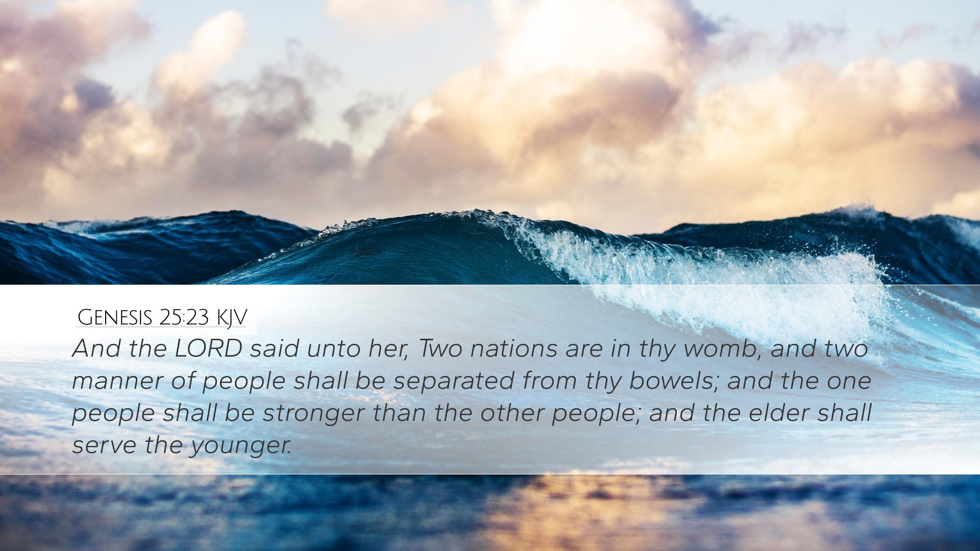 1920x1080 Genesis 25:23 KJV Desktop Wallpaper the LORD said unto her, Two nations are in