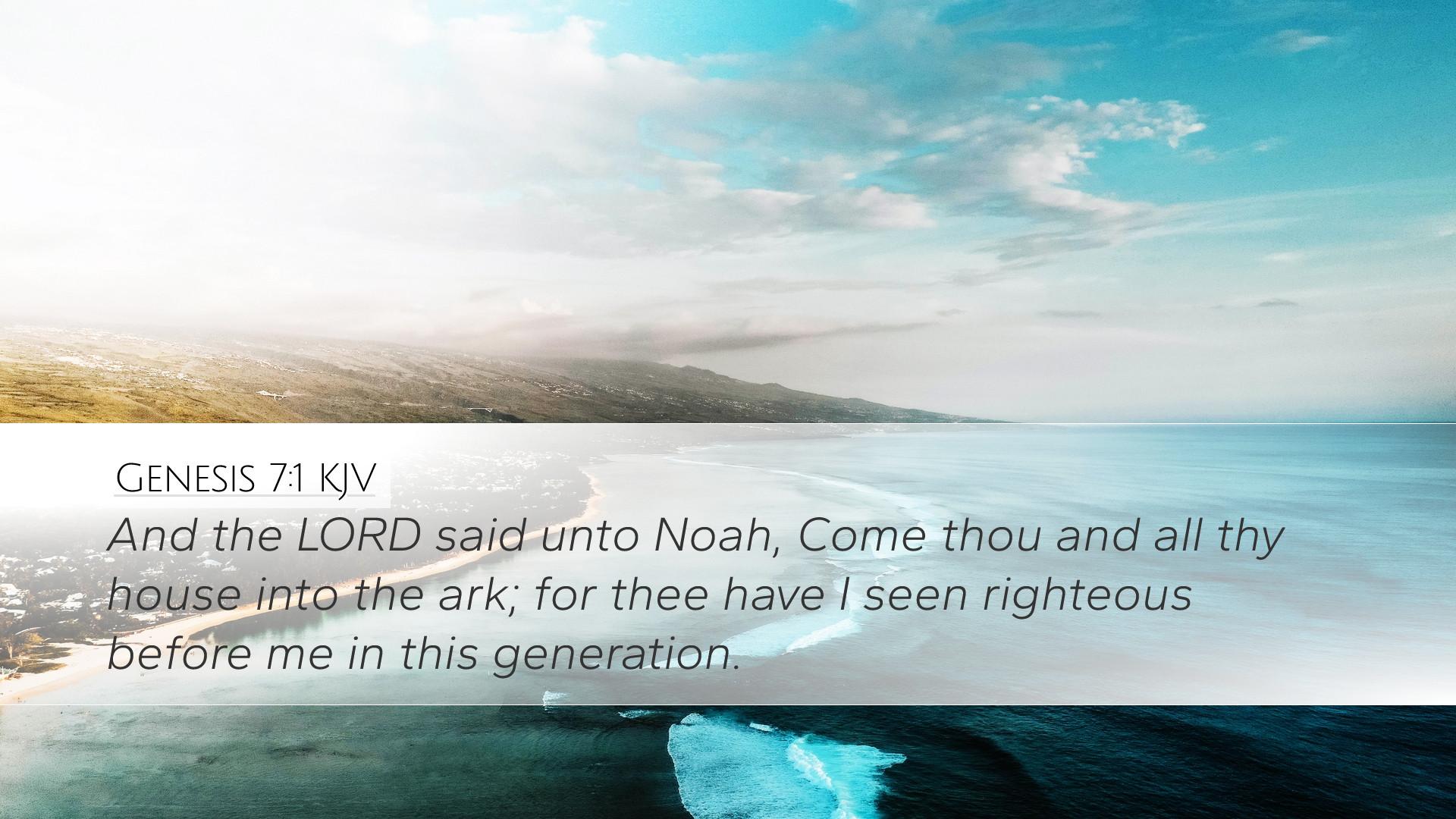 1920x1080 Genesis 7:1 KJV Desktop Wallpaper the LORD said unto Noah, Come thou