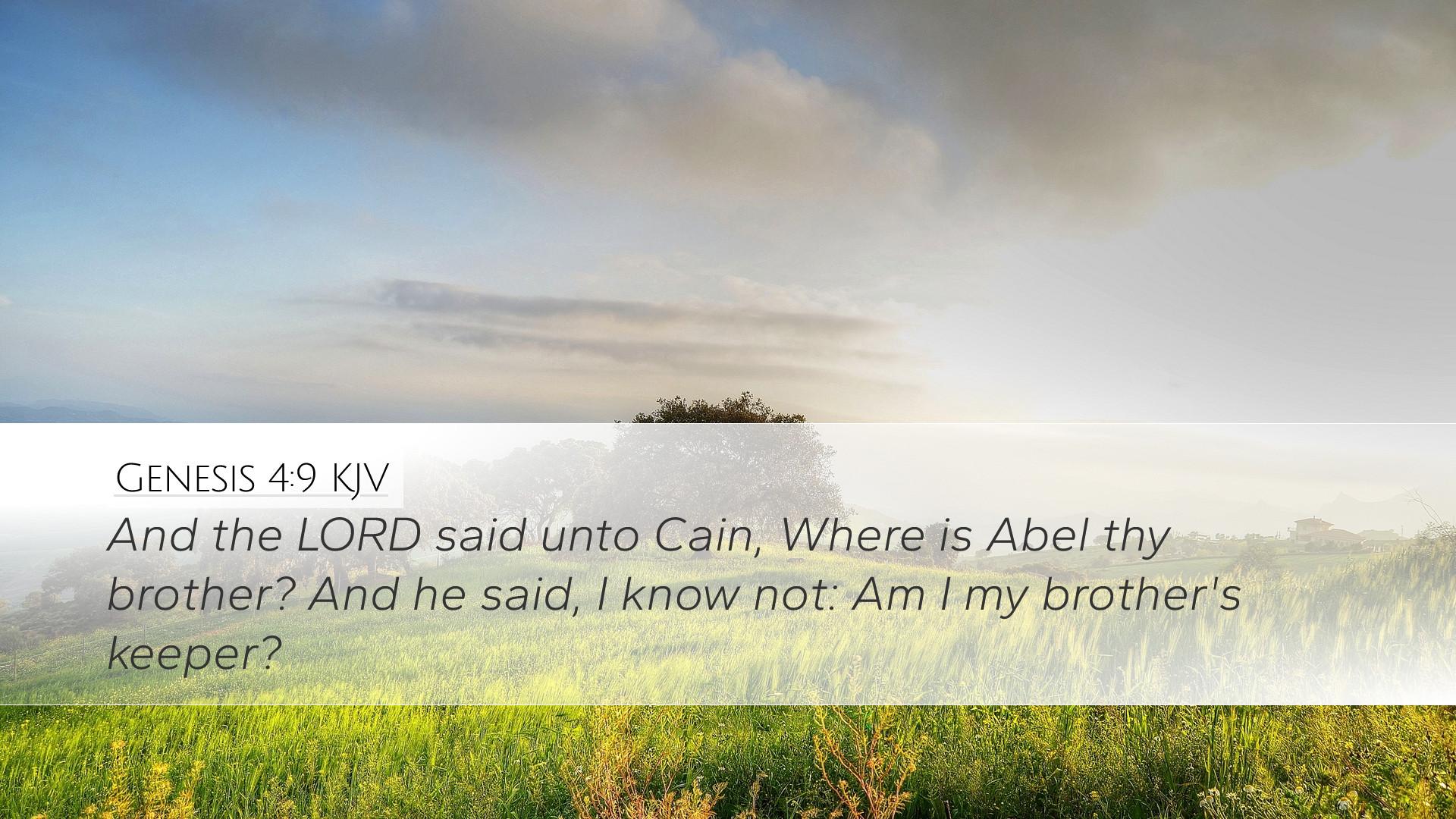 1920x1080 Genesis 4:9 KJV Desktop Wallpaper the LORD said unto Cain, Where is Abel thy