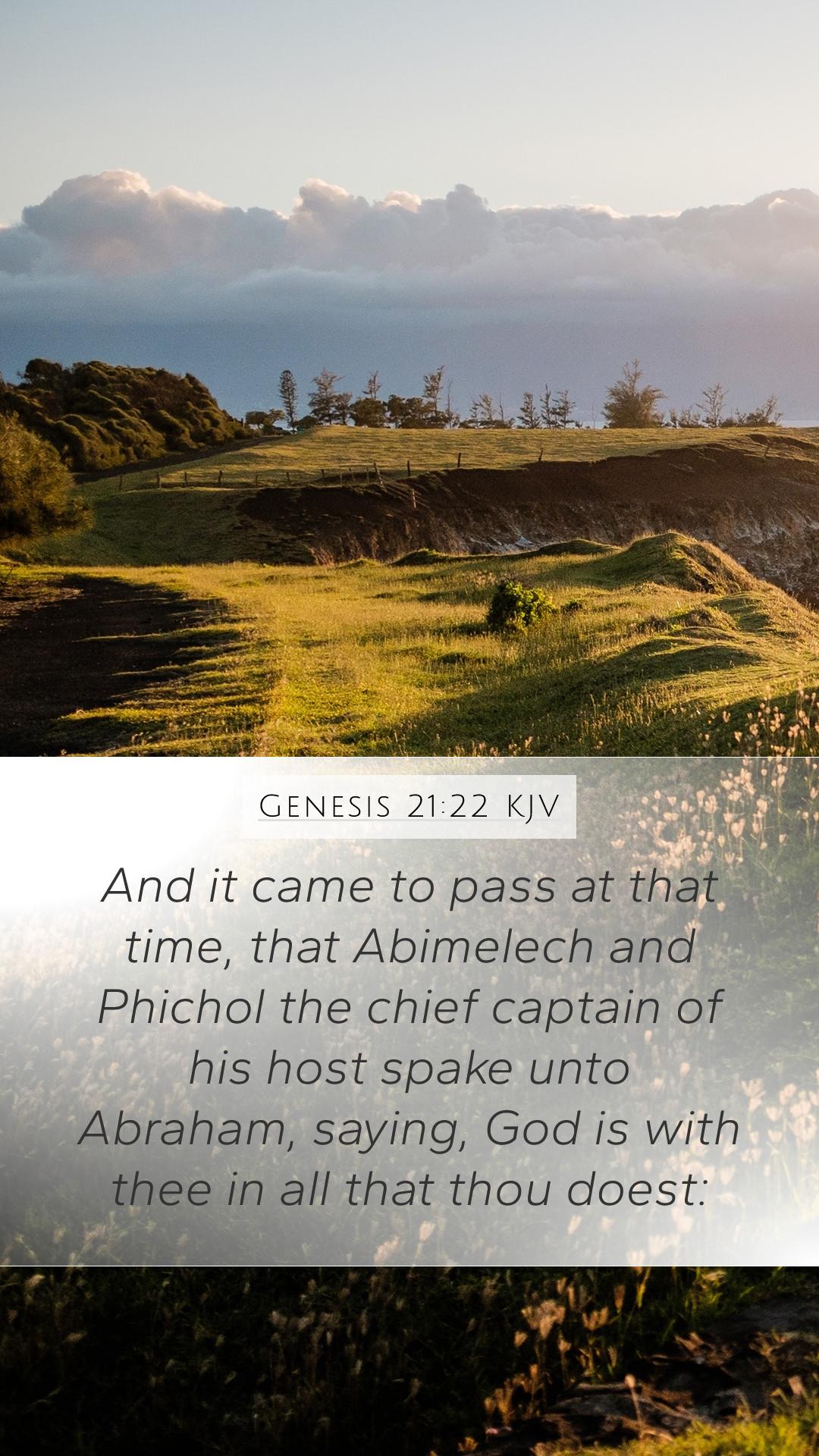 1080x1920 Genesis 21:22 KJV Mobile Phone Wallpaper it came to pass at that time, that Abimelech