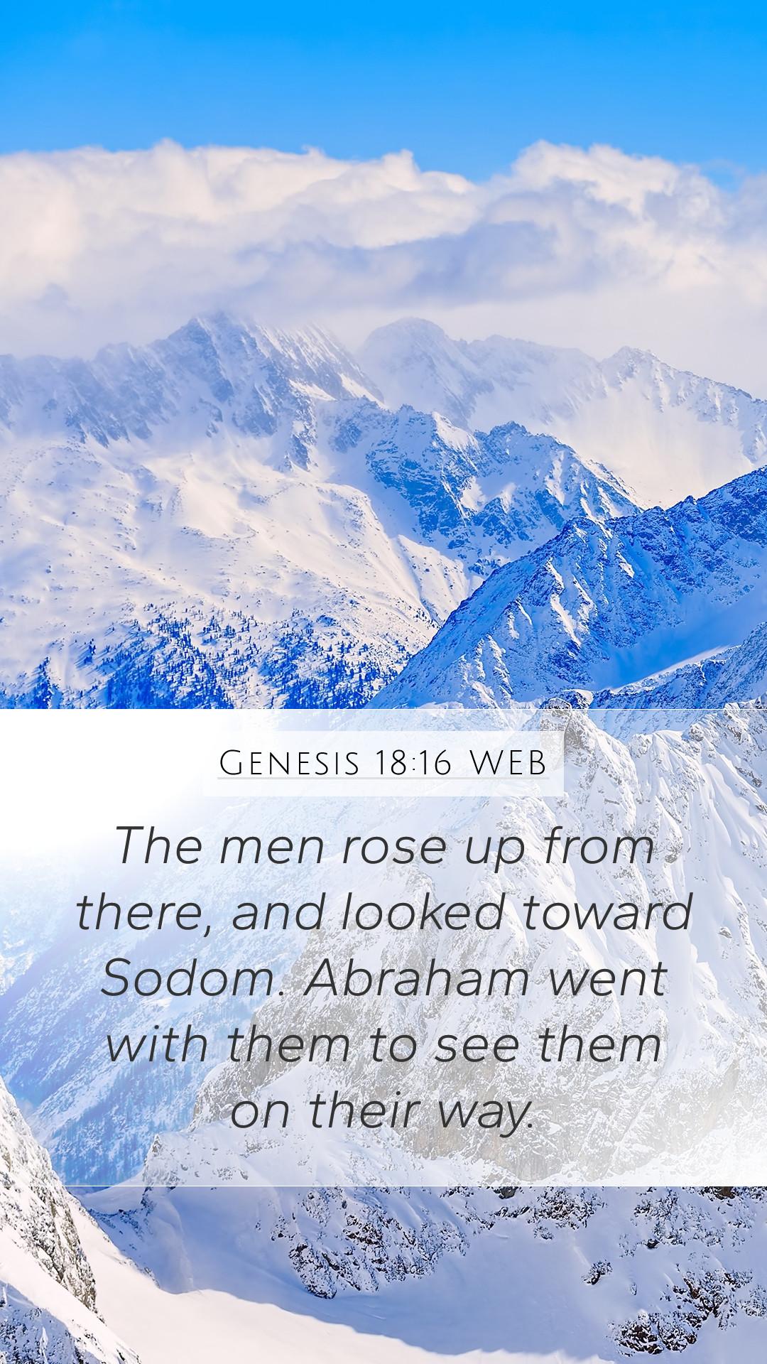 1080x1920 Genesis 18:16 WEB Mobile Phone Wallpaper men rose up from there, and looked toward