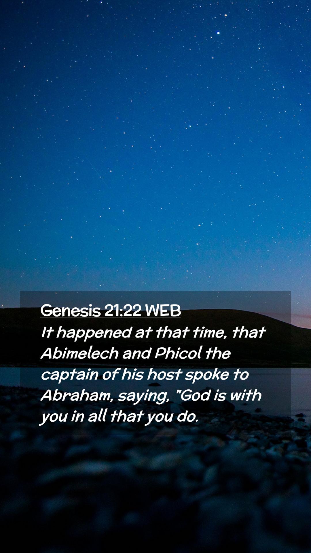 1080x1920 Genesis 21:22 WEB Mobile Phone Wallpaper happened at that time, that Abimelech and