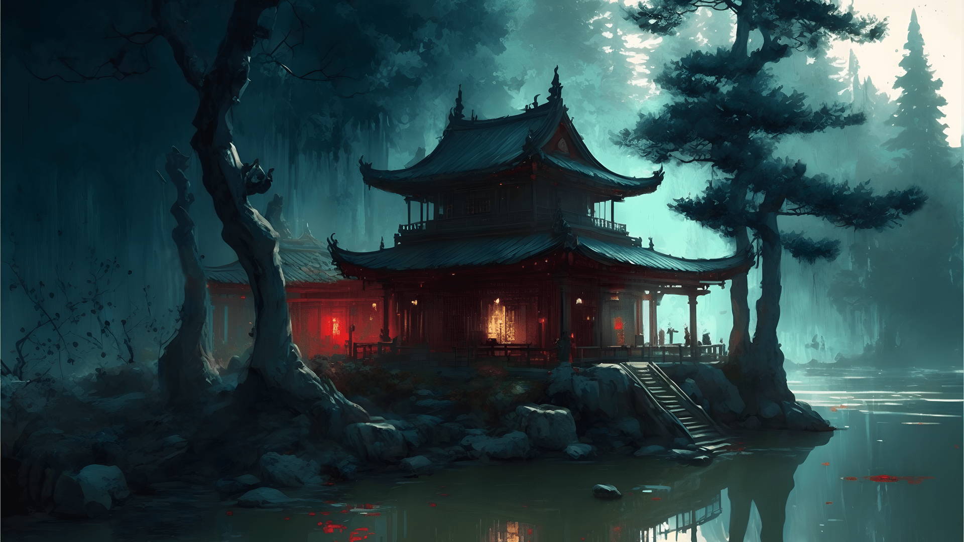 1920x1080 Ancient oriental temple [1920 x 1080]