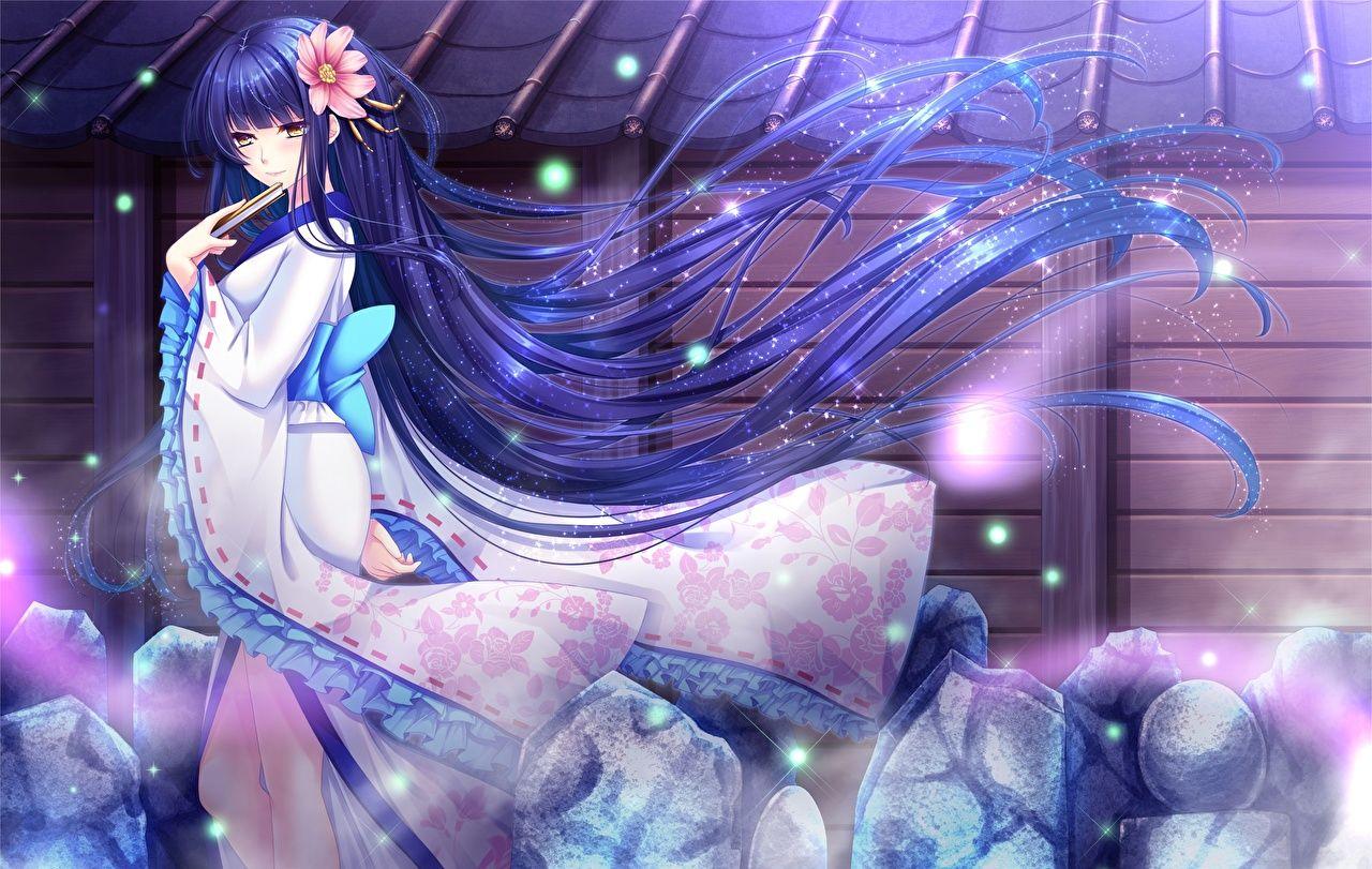 1280x811 toshi, original Kimono Hair Girls Anime