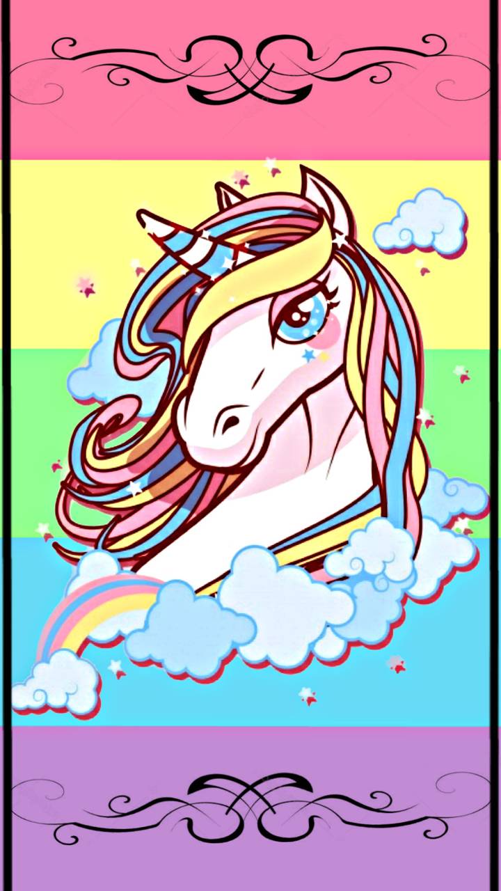 720x1280 Pastel Unicorn Love Wallpaper