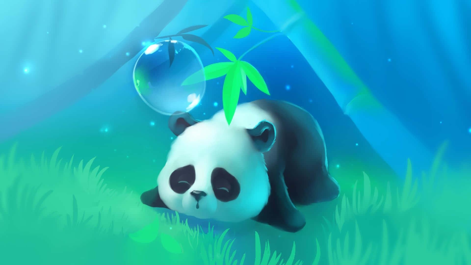 1920x1080 Download Sad Cute Cartoon Panda Wallpaper