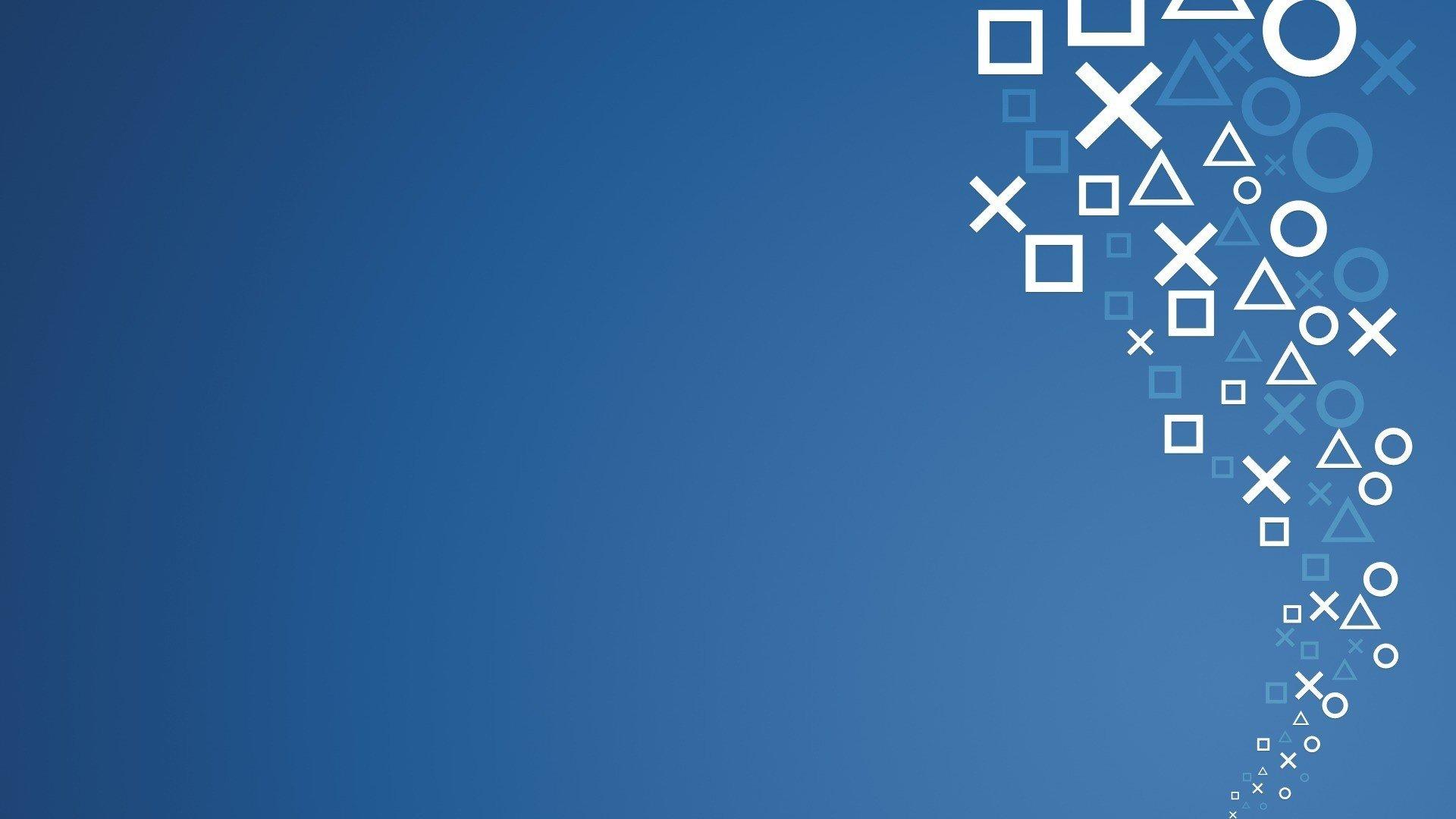 1920x1080 video, Games, Blue, Minimalistic, Symbol, Sony, Console, Playstation Wallpaper HD / Desktop and Mobile Background