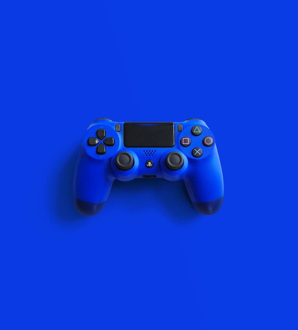 1000x1106 blue sony ps 4 game controller photo
