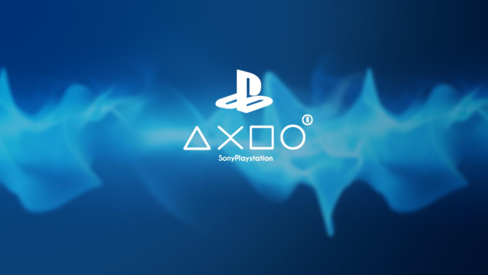 1920x1080 Wallpaper Sony Playstation game logo, blue background 1920x1080 Full HD 2K Picture, Image
