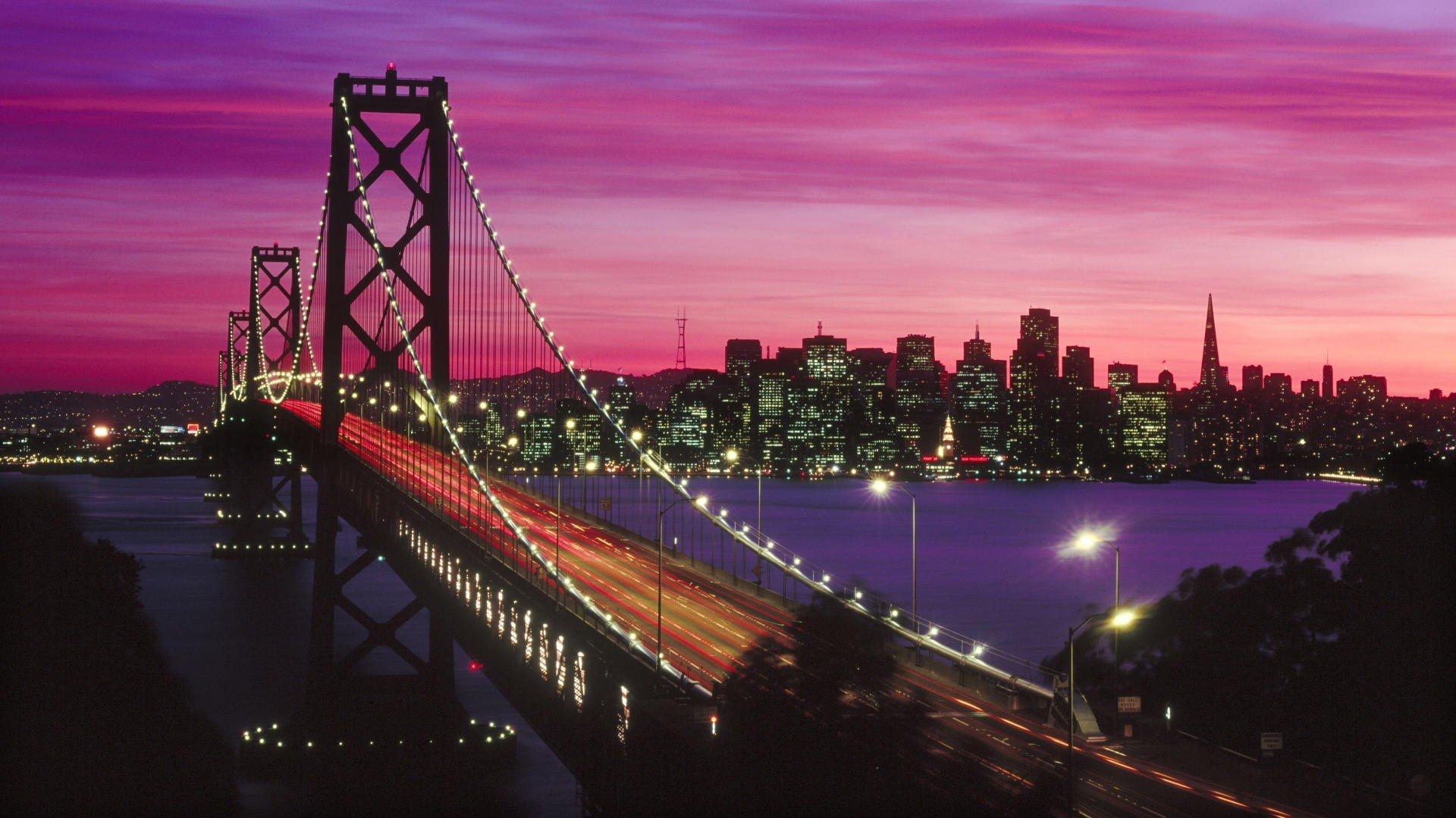 1920x1080 sunset, California, San, Francisco, Bay, Bridge Wallpaper HD / Desktop and Mobile Background
