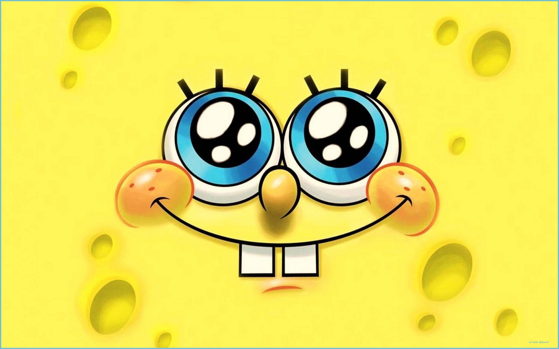 1862x1164 Download Spongebob Squarepants Smiling Funny Cartoon Wallpaper