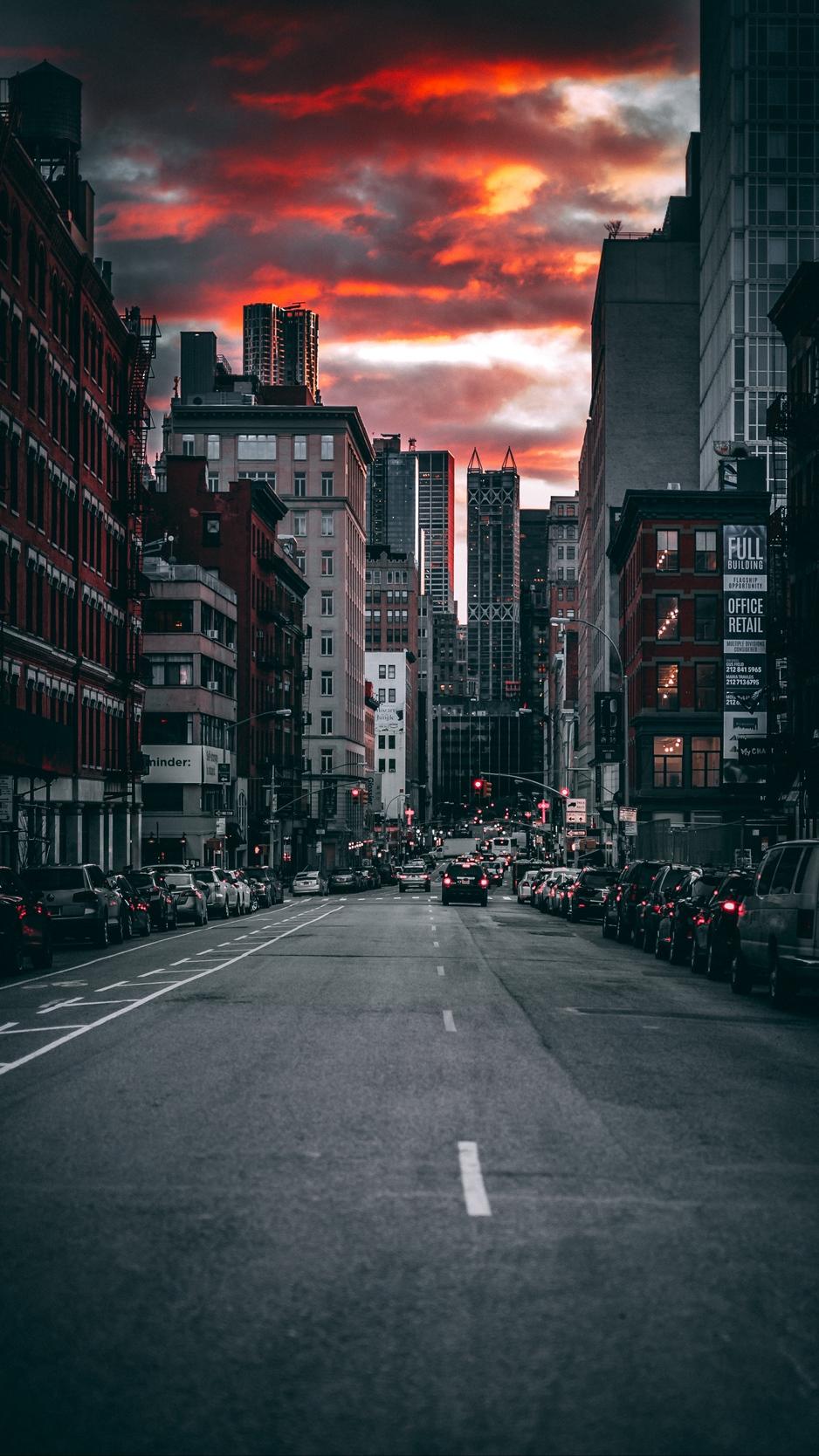 938x1668 Wallpaper Road, Traffic, City, Cars Stay With Me