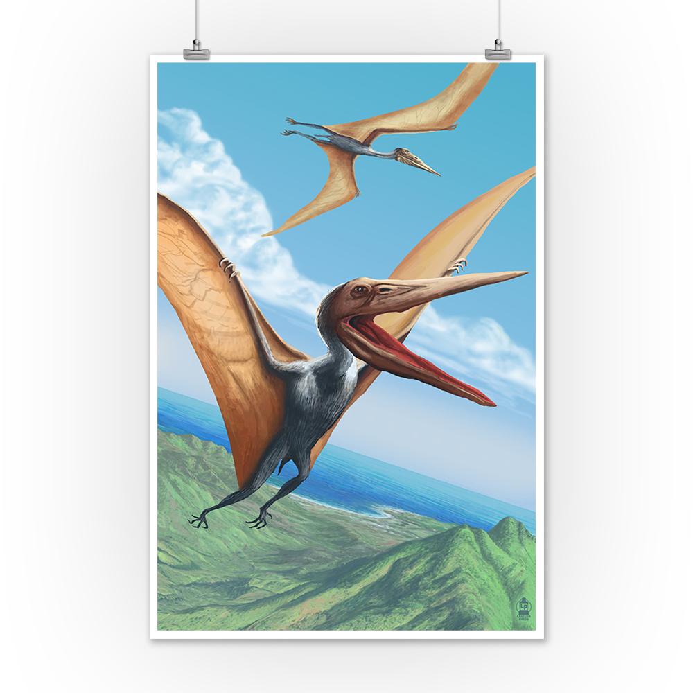 1000x1000 Quetzalcoatlus Dinosaur Press Poster (12x18 Art Print, Wall Decor Travel Poster)