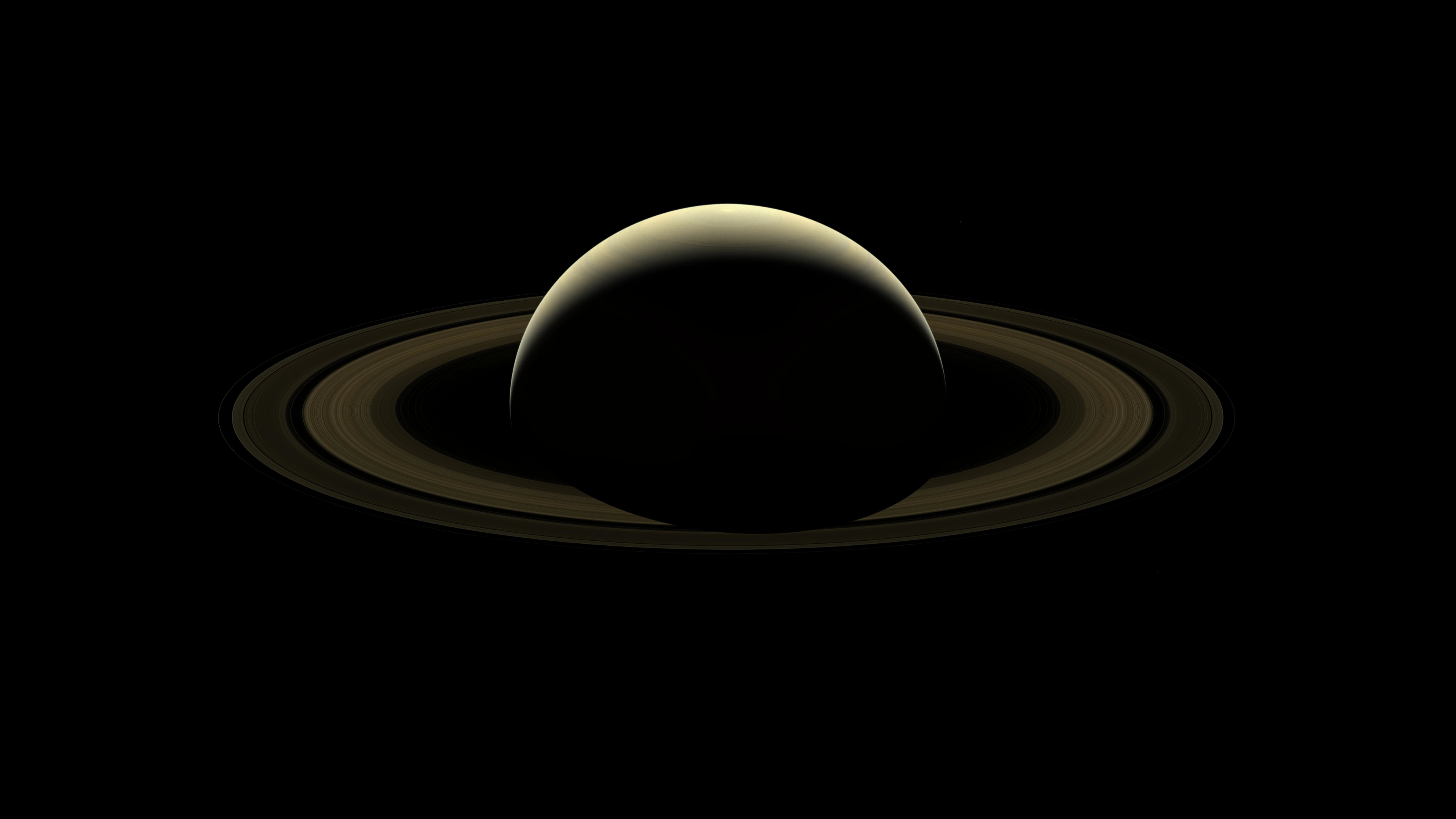 3840x2160 4K, Saturn, dark background, space, minimalism, planet, Solar System, NASA, nature Gallery HD Wallpaper