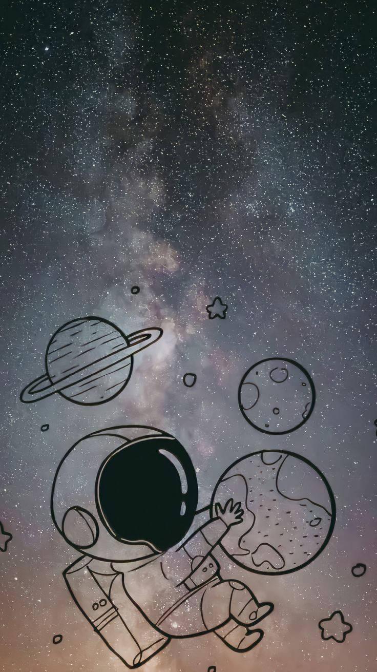 736x1309 Free Cartoon Astronaut Wallpaper Downloads, Cartoon Astronaut Wallpaper for FREE