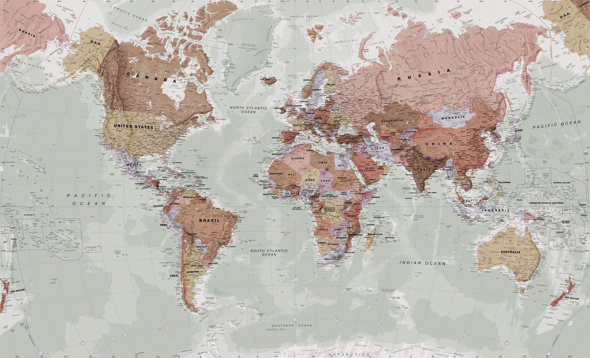 2000x1213 Map Wallpaper